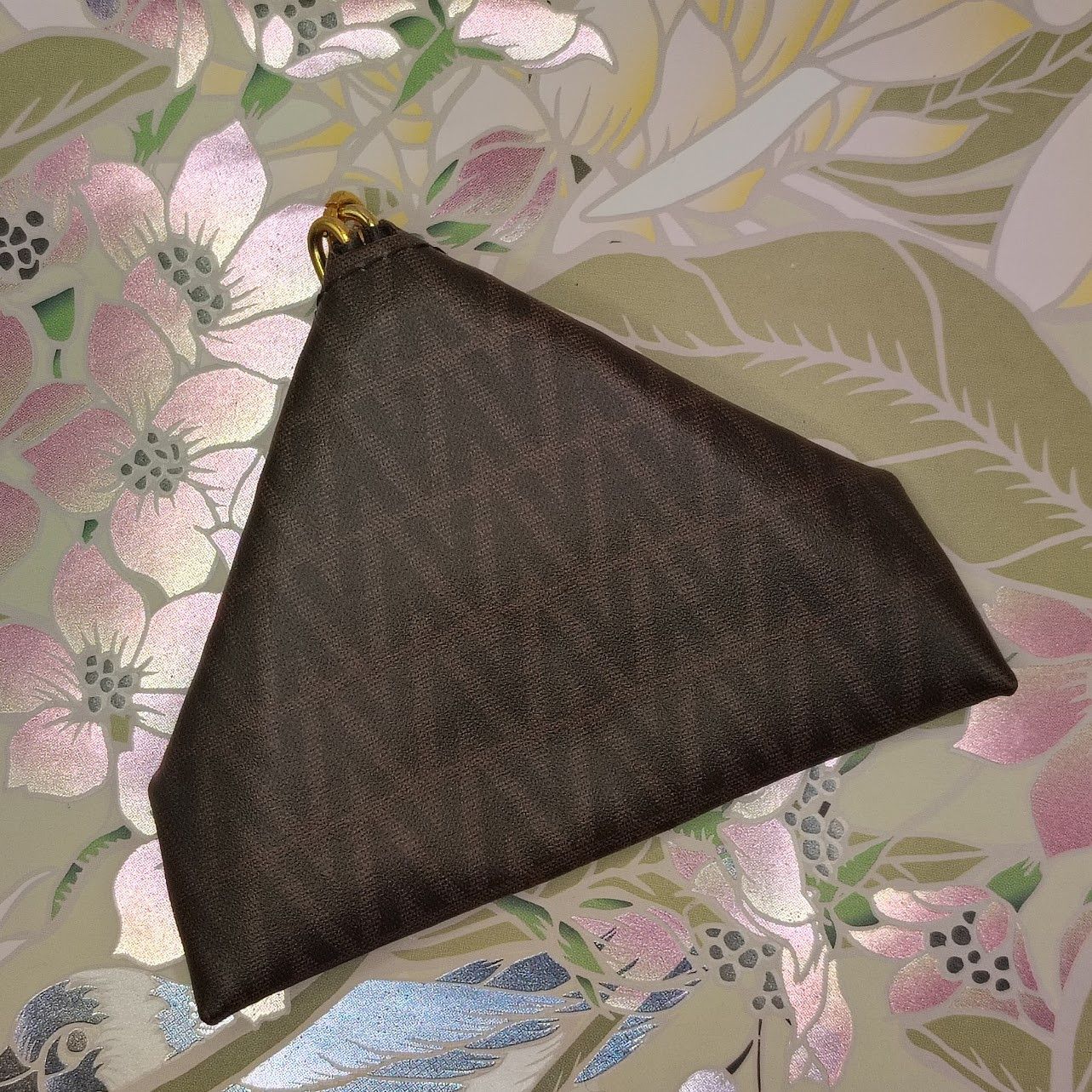 Valentino Mario Valentino brown leather triangle coin purse Size ONE SIZE - 3 Thumbnail