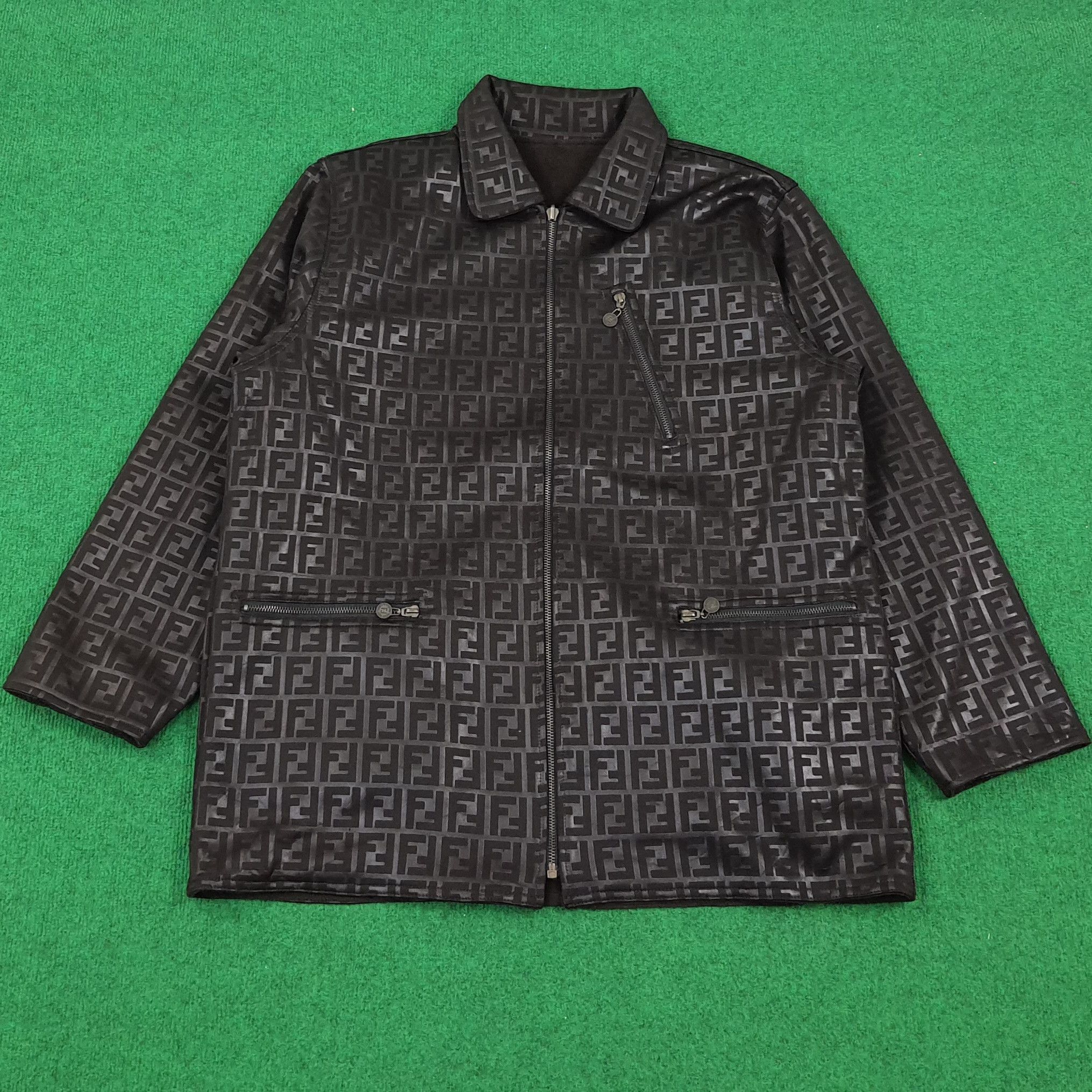 Fendi × Vintage Vintage FENDI Monogram Reversible Jacket Size US L / EU 52-54 / 3 - 2 Thumbnail