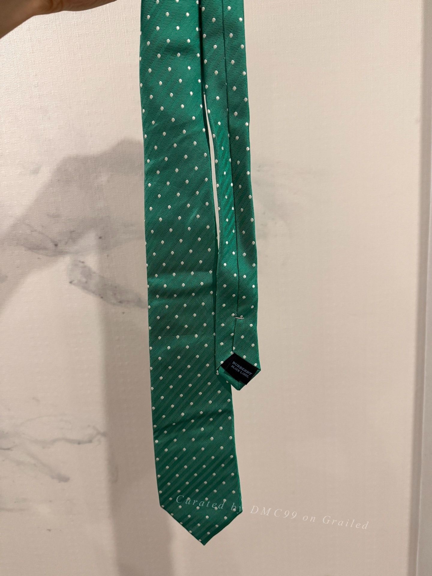 Burberry Burberry Green Polka Dot Tie Size ONE SIZE - 1 Thumbnail
