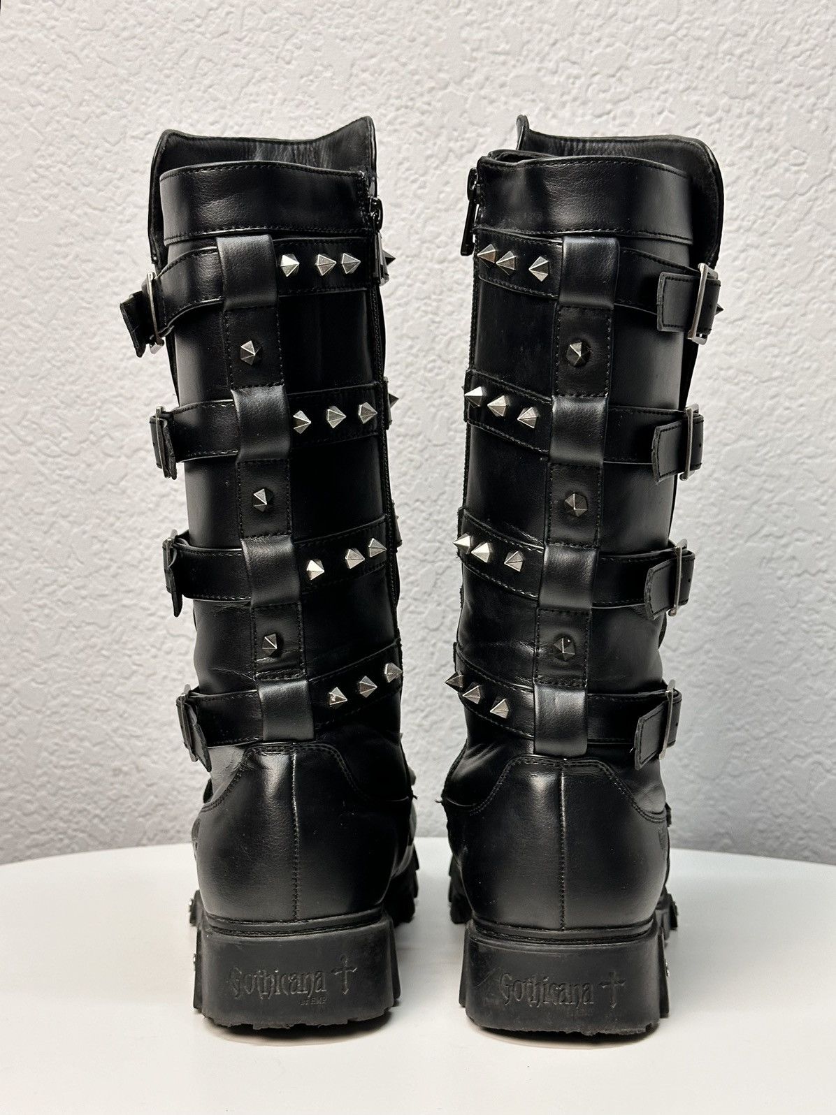New Rock Vintage Leather boots Gothicana Gothic Style Avantgrade Size US 9 / IT 39 - 5 Thumbnail