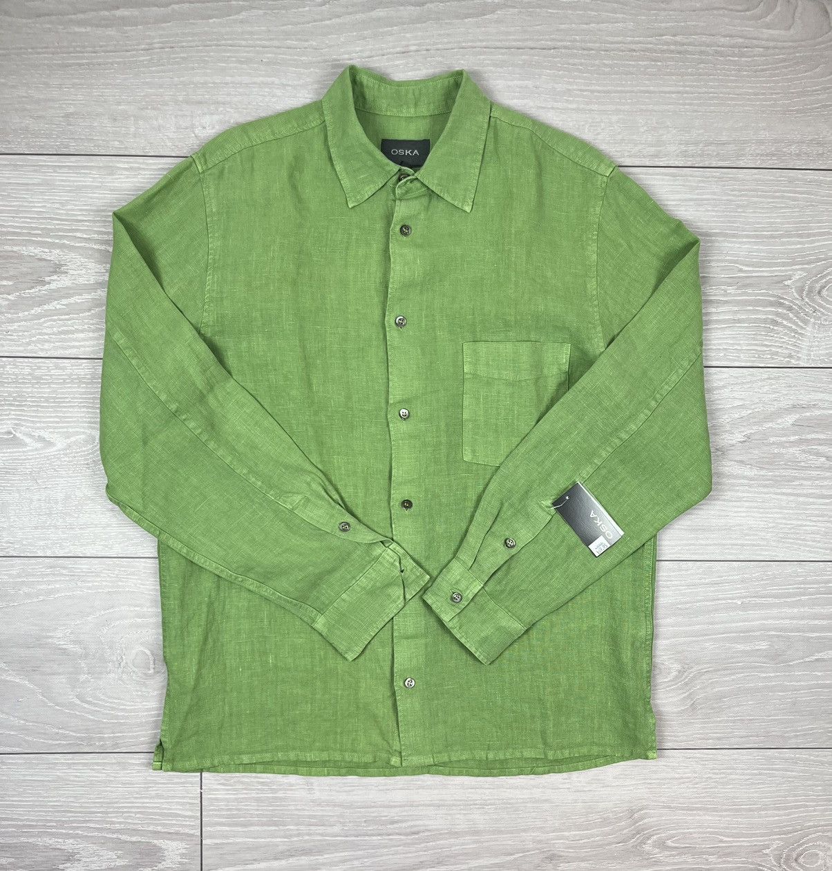 Other New Oska Linen Button Up Green Shirt Size US L / EU 52-54 / 3 - 2 Thumbnail