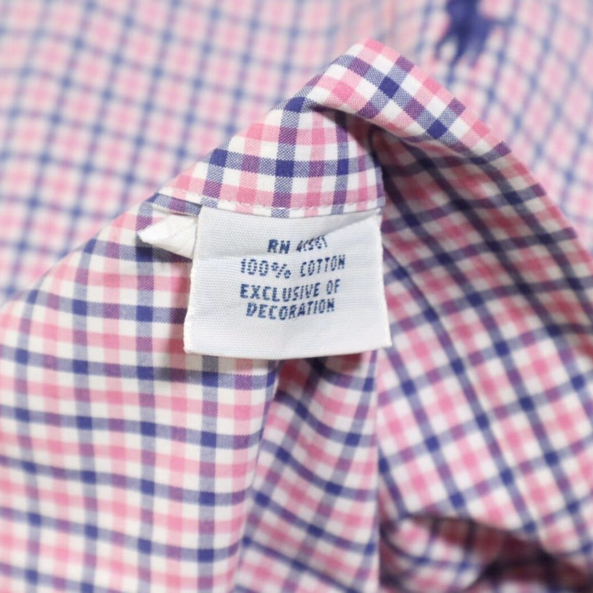 Ralph Lauren Ralph Lauren Poplin Cotton Gingham Long Sleeve Button Down Shirt Pink Mens 2XLT Size US XXL / EU 58 / 5 - 7 Thumbnail