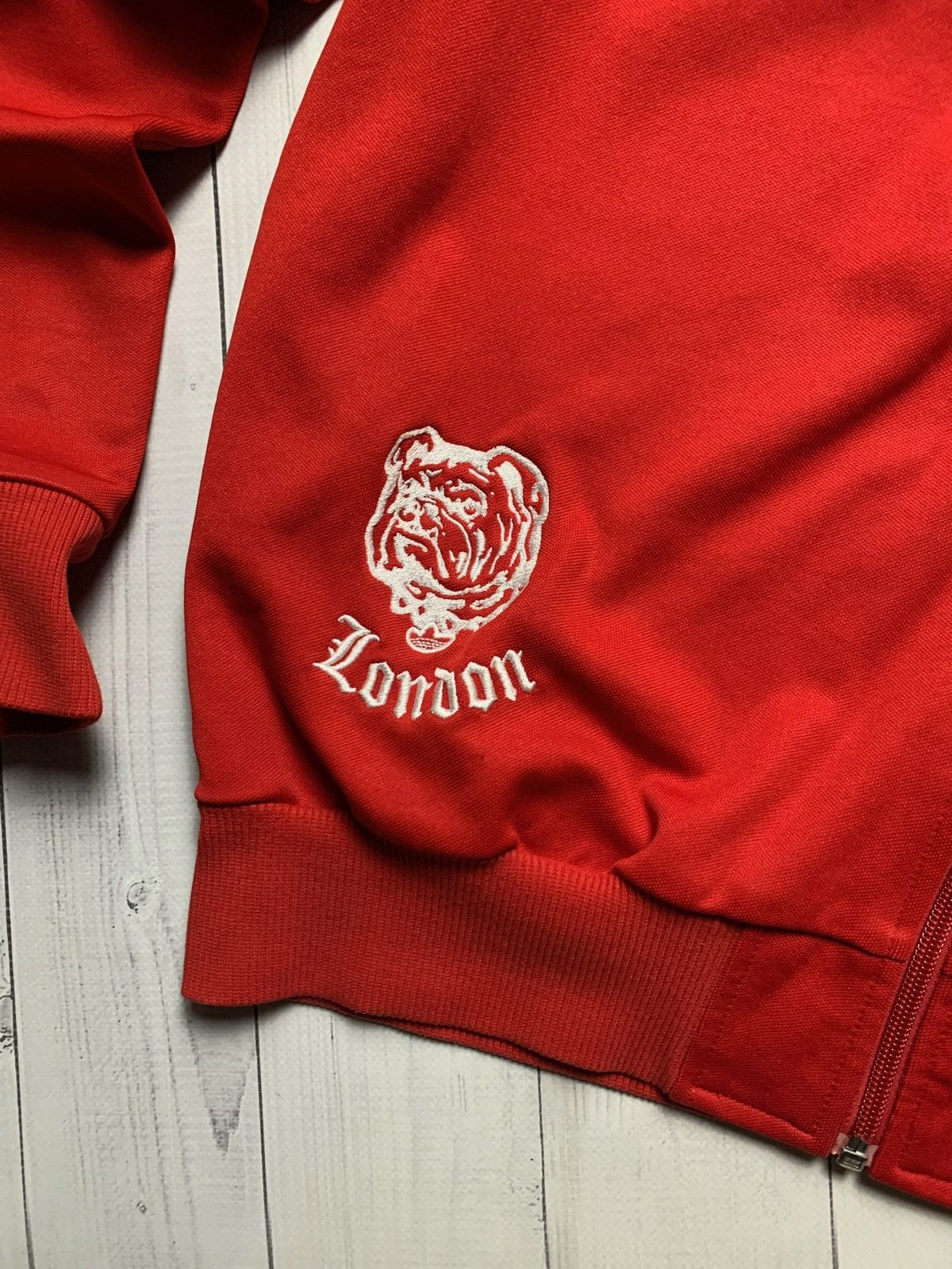 Adidas × Vintage Vintage adidas London track jacket size L red rare Dog Size US L / EU 52-54 / 3 - 3 Thumbnail