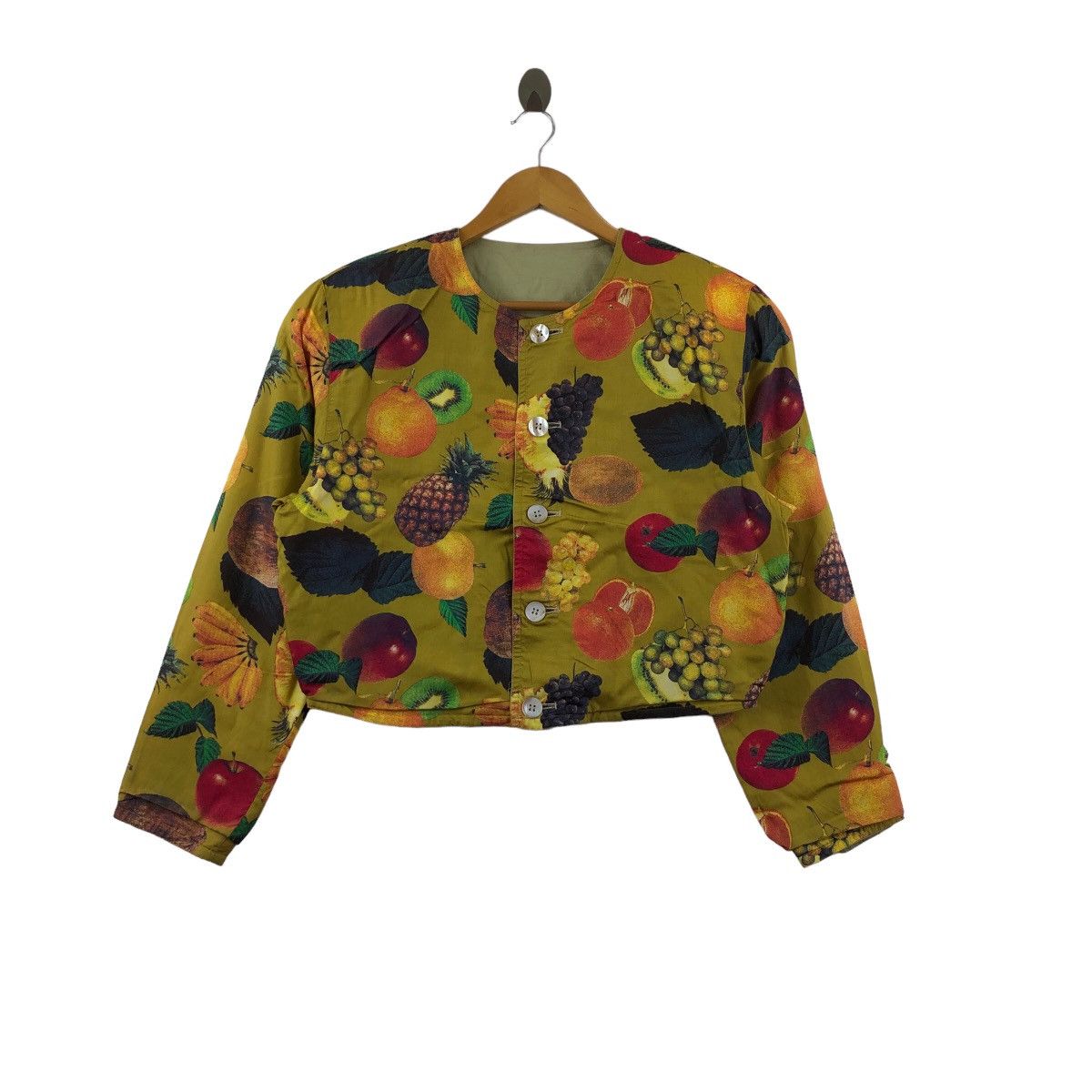 image of Vintage 90's Avant Le Temps Jacket Crop Fullprint Fruits, Women's (Size Large)