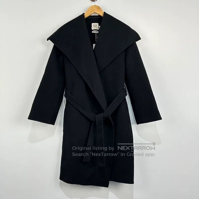 Hermes Hermes Collar cashmere bathrobe coat Size XXS / US 00 / IT 34 - 1 Thumbnail