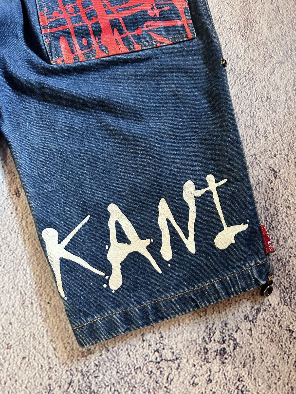 Vintage Karl Kani Vintage Very Rare Baggy Shorts Y2K Hip-Hop Sk8 Size US 28 / EU 44 - 17 Thumbnail