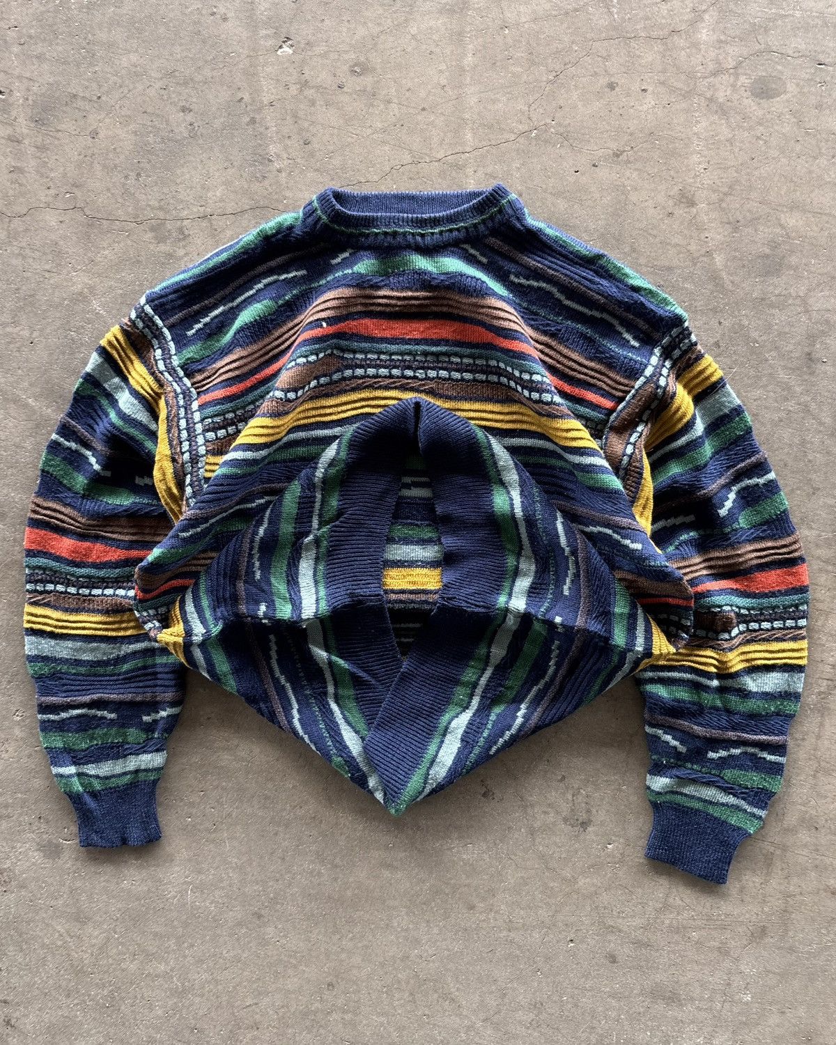 Japanese Brand Coogi Style Stravin 3d Knitted Size US XL / EU 56 / 4 - 4 Thumbnail
