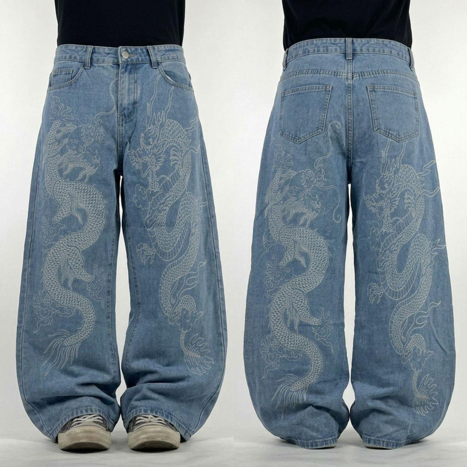 JNCO × Streetwear × Vintage Rare JNCO Vintage 90s Flamehead Jean 