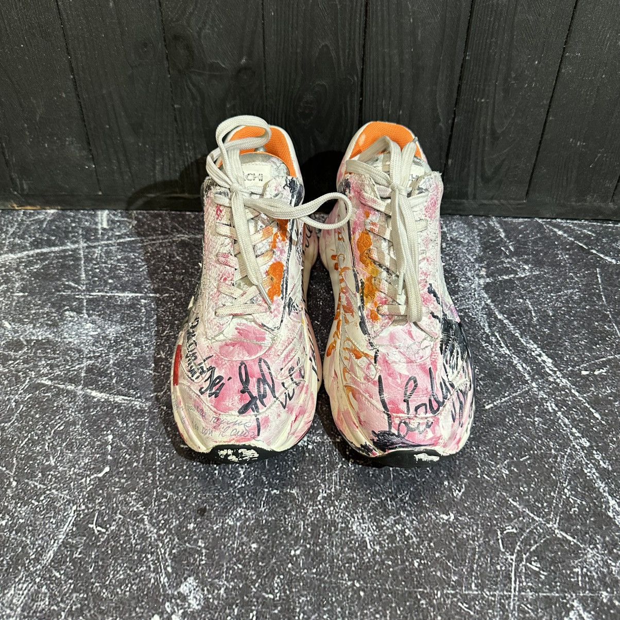 Other ELENA IACHI - Women’s Hand Paint Leather Sneakers Size 38/39 Size US 8 / IT 38 - 5 Thumbnail