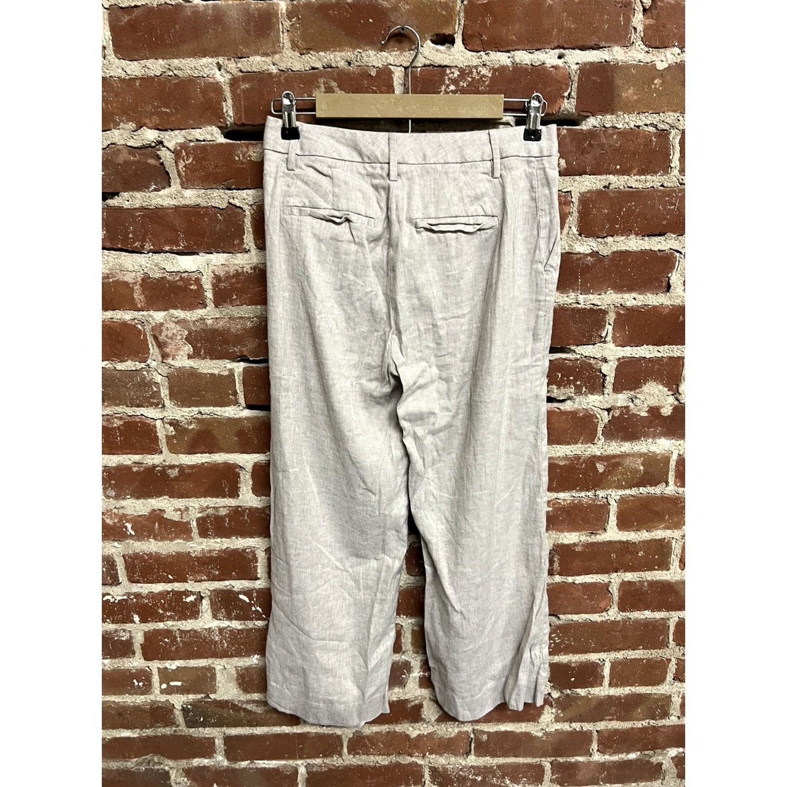 Banana Republic Banana Republic Pants Womens 4 Beige Linen Blend Wide Leg Size 27" / US 4 / IT 40 - 2 Thumbnail