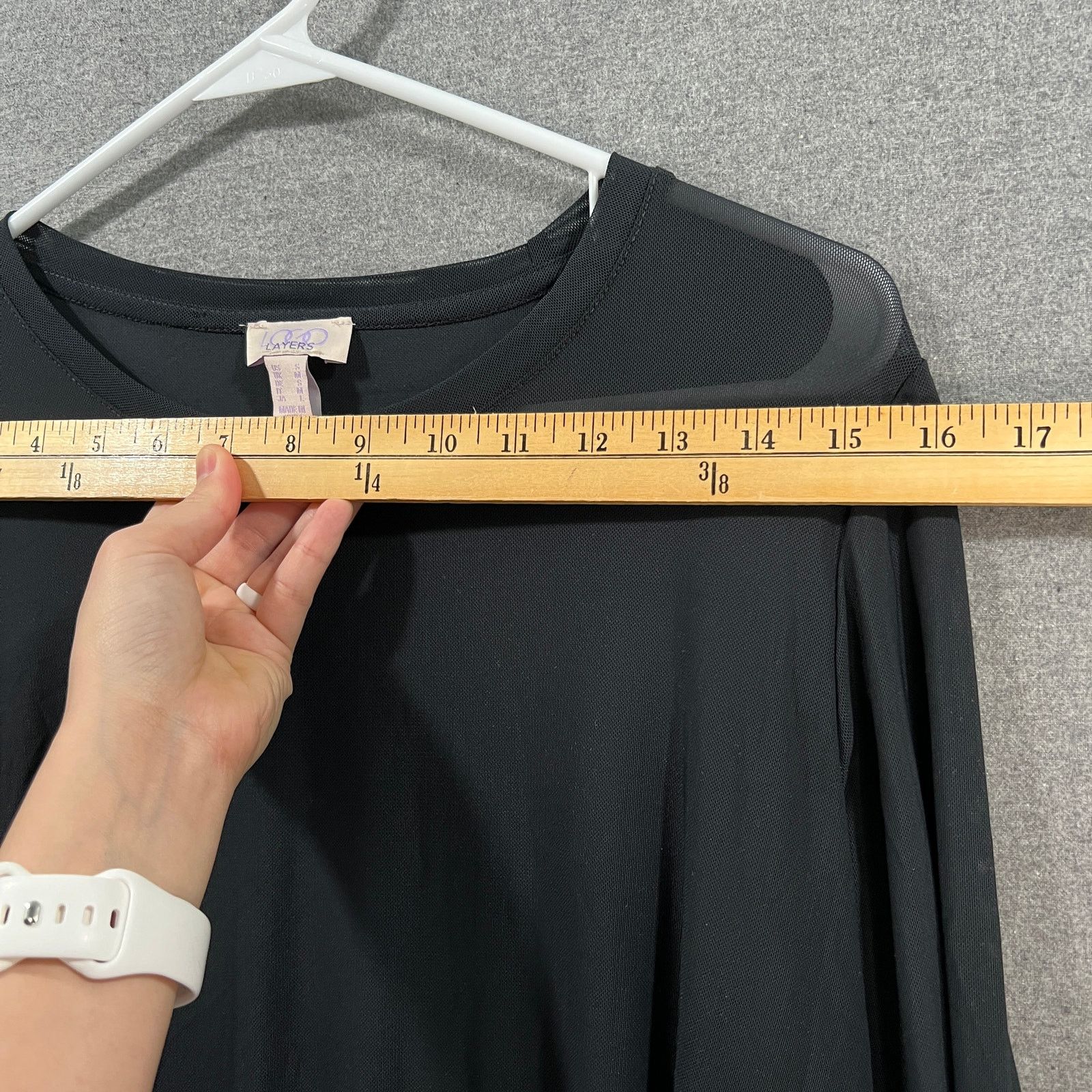 Other LOGO Layers by Lori Goldstein Mesh Crew Neck Top Black, Smal Size S / US 4 / IT 40 - 6 Thumbnail