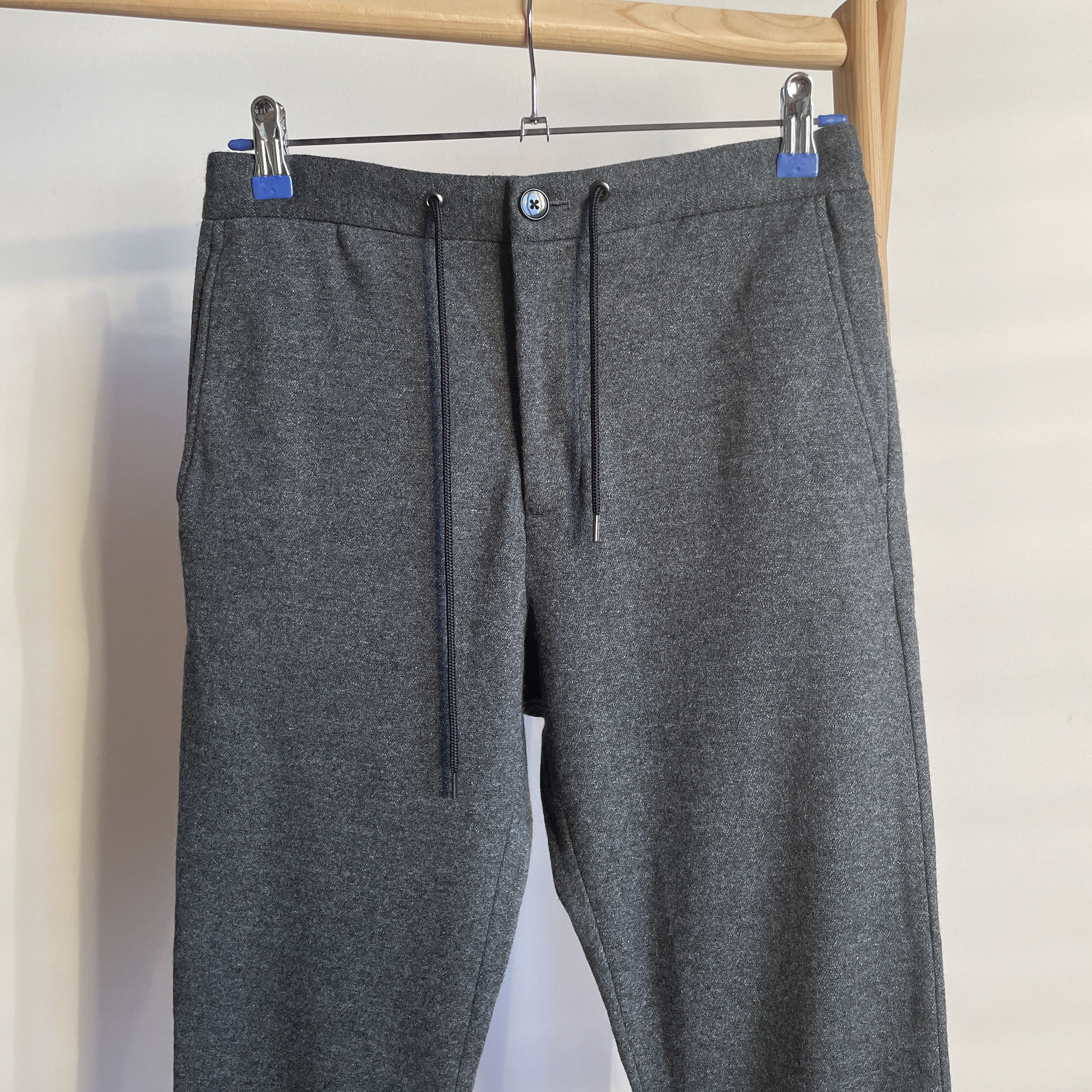 Japanese Brand Journal Standard Drawstring Slim Cropped Wool Pants Size S Size US 28 / EU 44 - 3 Thumbnail
