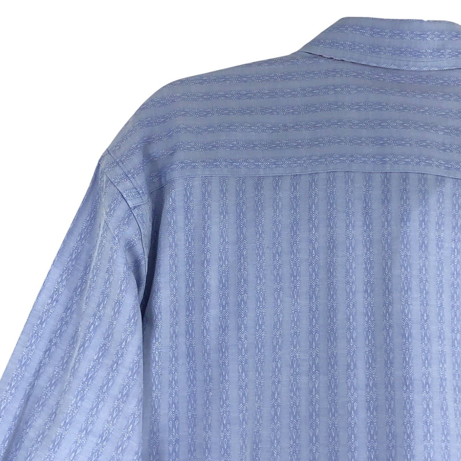 Robert Graham Robert Graham Shirt L Lilac Jacquard Stripe Button Contrast Size US L / EU 52-54 / 3 - 13 Thumbnail