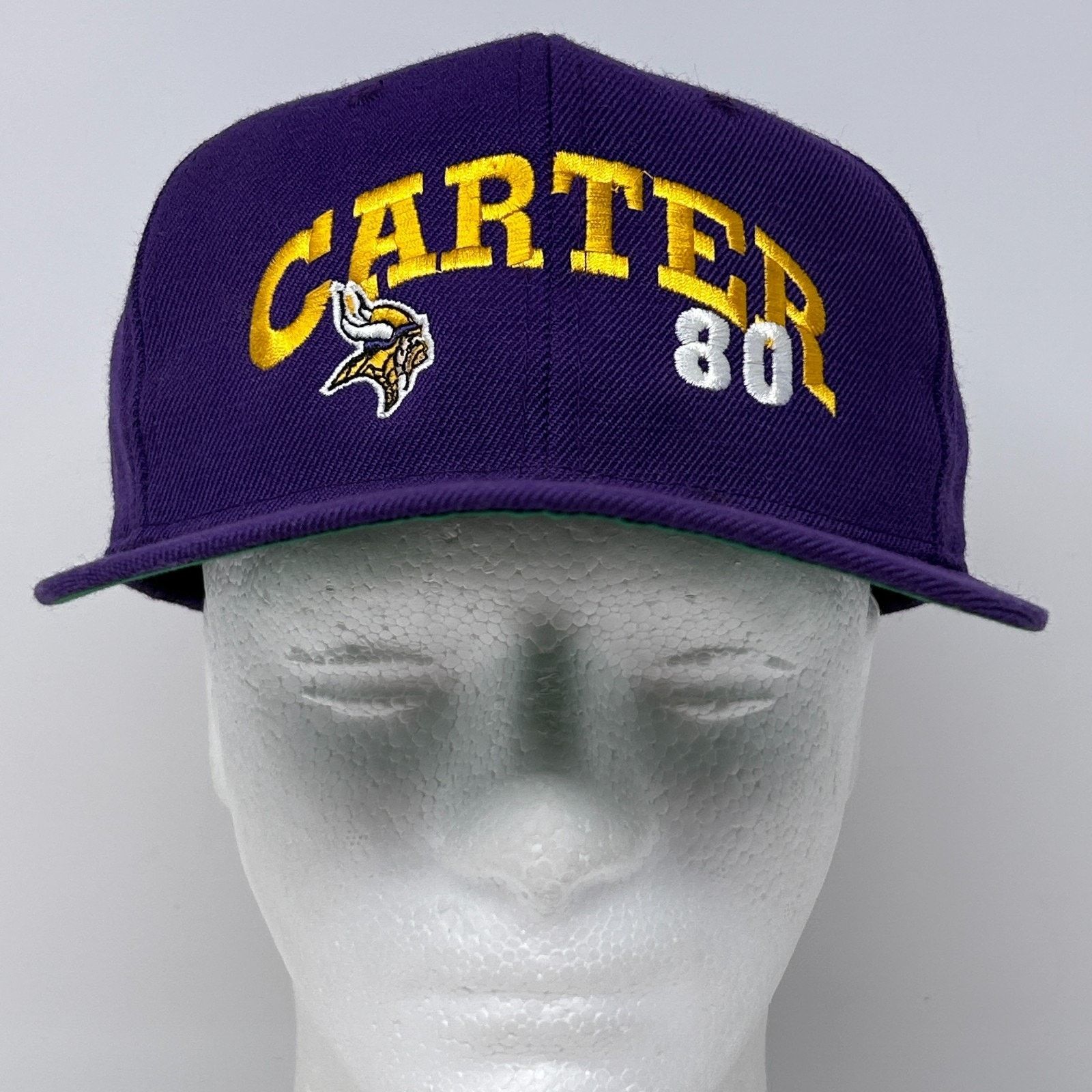NFL Vintage 90s Minnesota Vikings Cris Carter Hat Baseball Cap Size ONE SIZE - 2 Thumbnail