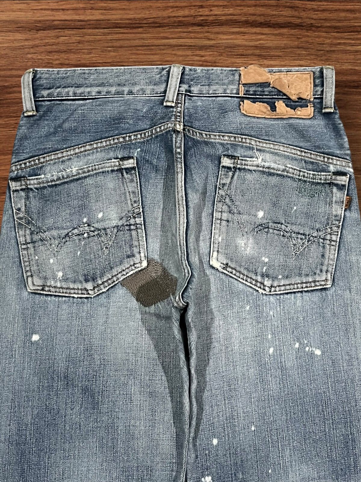Edwin × Japanese Brand × Takeo Kikuchi Vintage Japanese Brand Edwin Paint Splattered Selvedge Jeans Size US 32 / EU 48 - 6 Thumbnail