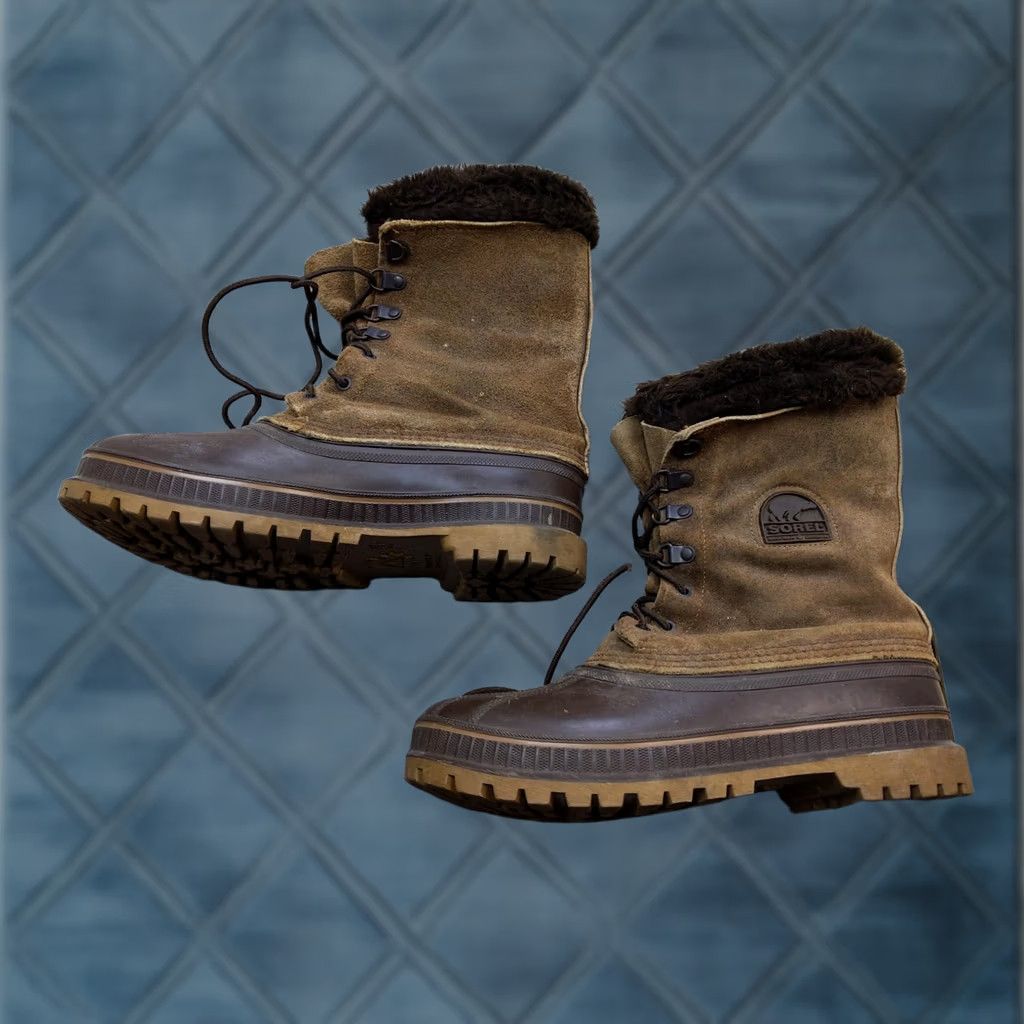 SOREL Sorel Snow Boots Mens 8 41 Brown Suede Wool Lined Steel Shank USA Winter Size US 8 / EU 41 - 1 Thumbnail