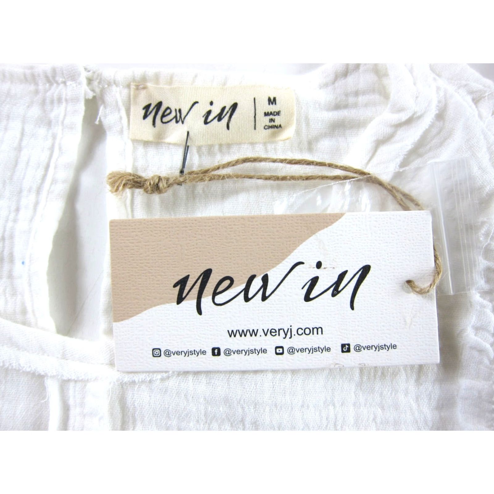 Vintage NWT New In White Cotton Gauze Short Sleeve Cap Ruffle Sleeve Peasant Blouse M Size M / US 6-8 / IT 42-44 - 3 Thumbnail
