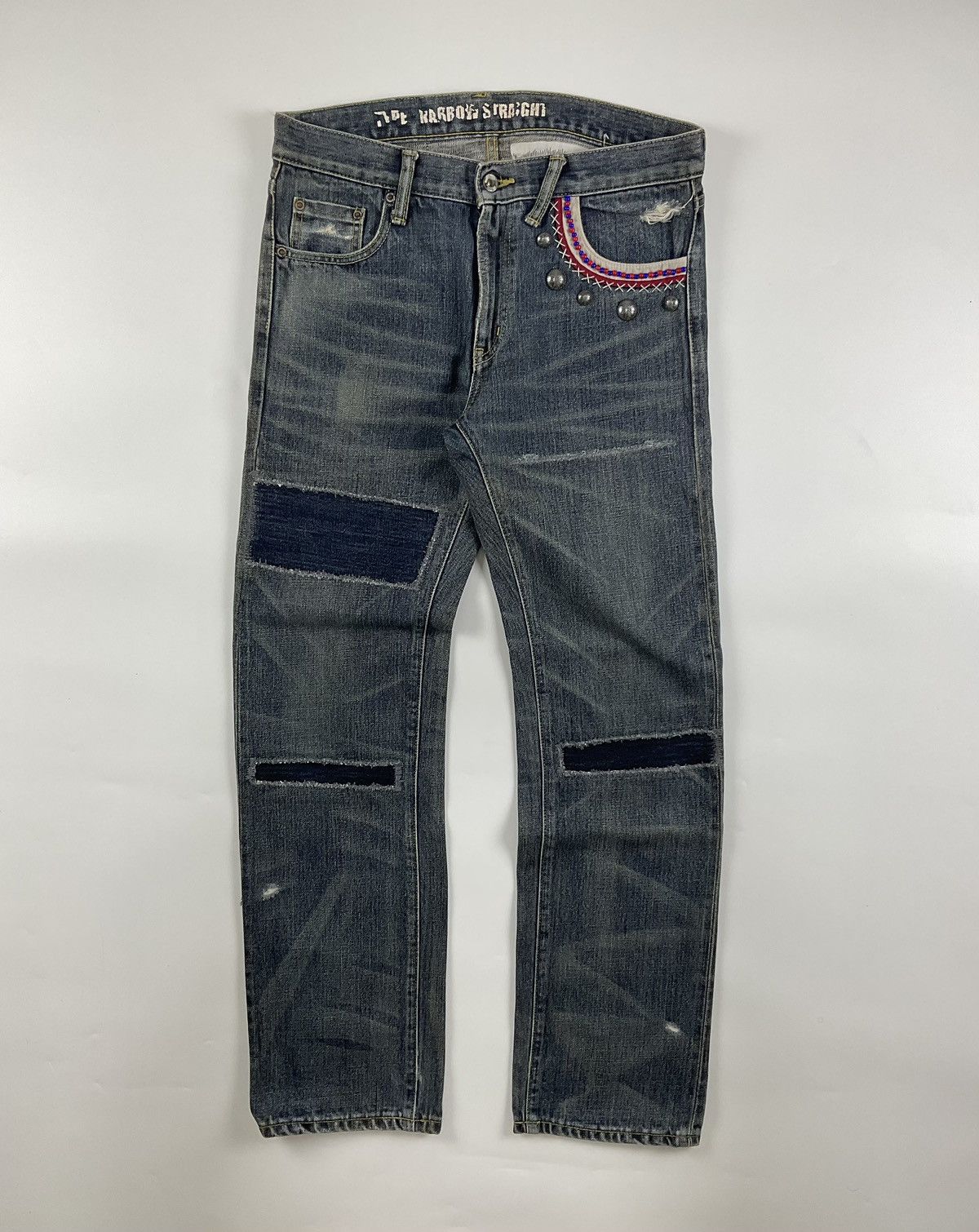 image of Neighborhood F/w'11 "gimme Shelter" Savage Lvl4 Beaded Denim, Men's (Size 30)