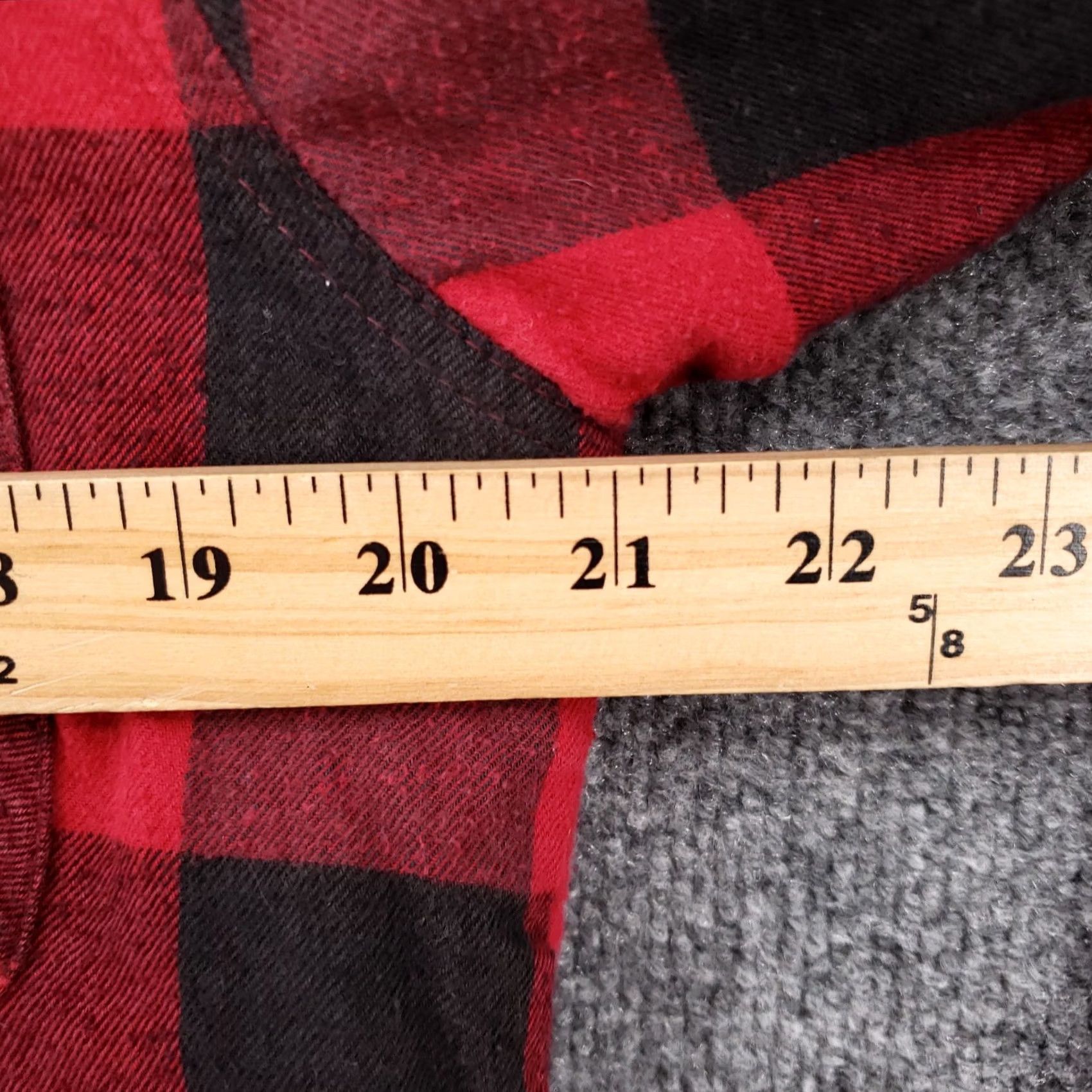 Club Room Club Room Shirt Jacket Mens S Red Plaid Sherpa Lined Button Up Mid-Length Coat Size US S / EU 44-46 / 1 - 7 Thumbnail