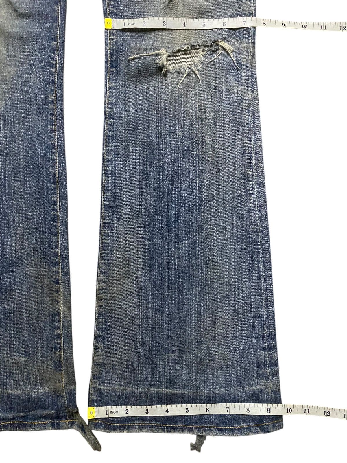 If Six Was Nine Rare Vintage Adriano Goldschmied Distressed Flare Jeans Size US 32 / EU 48 - 18 Thumbnail