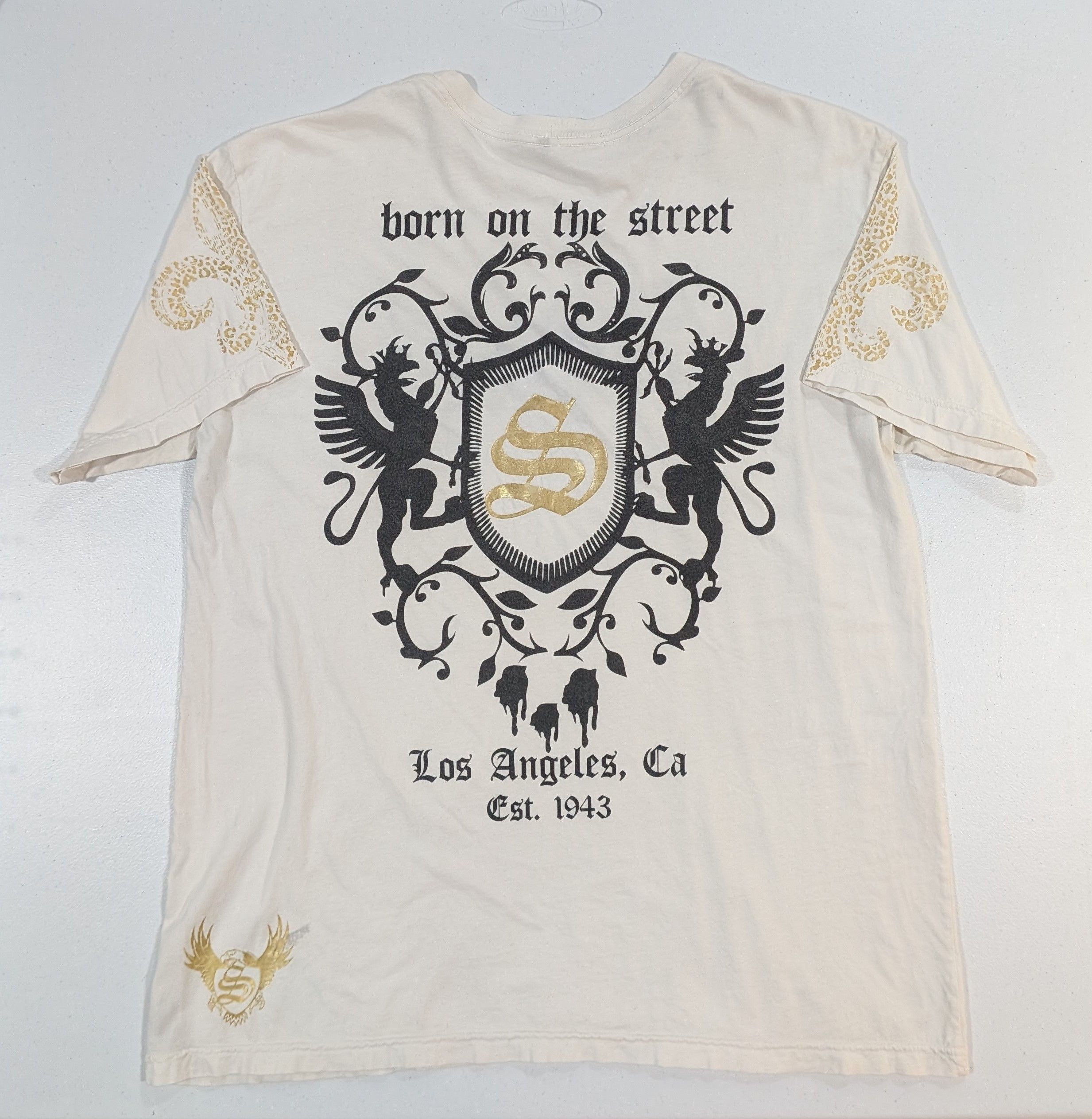 Christian Audigier Smet by Christian Audigier Born On The Street Graphic Tee Size US XXL / EU 58 / 5 - 4 Thumbnail
