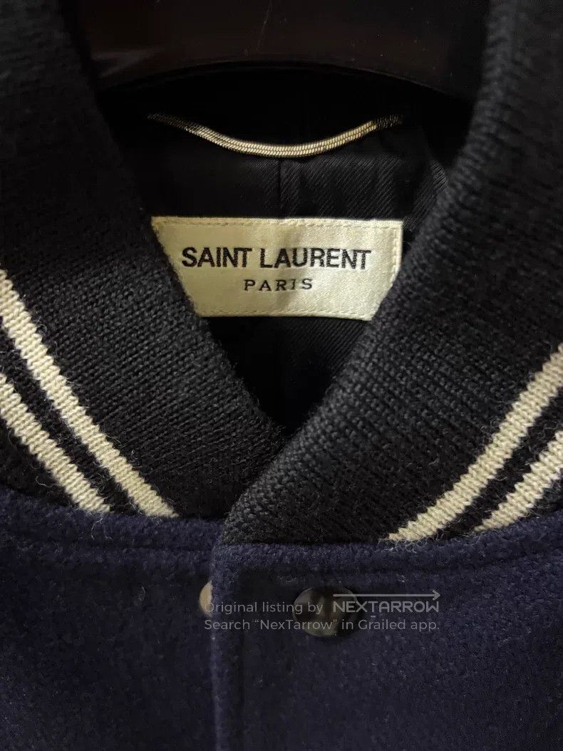 Saint Laurent Paris Saint Laurent Paris Dark Blue Baseball Jacket Size US M / EU 48-50 / 2 - 3 Thumbnail