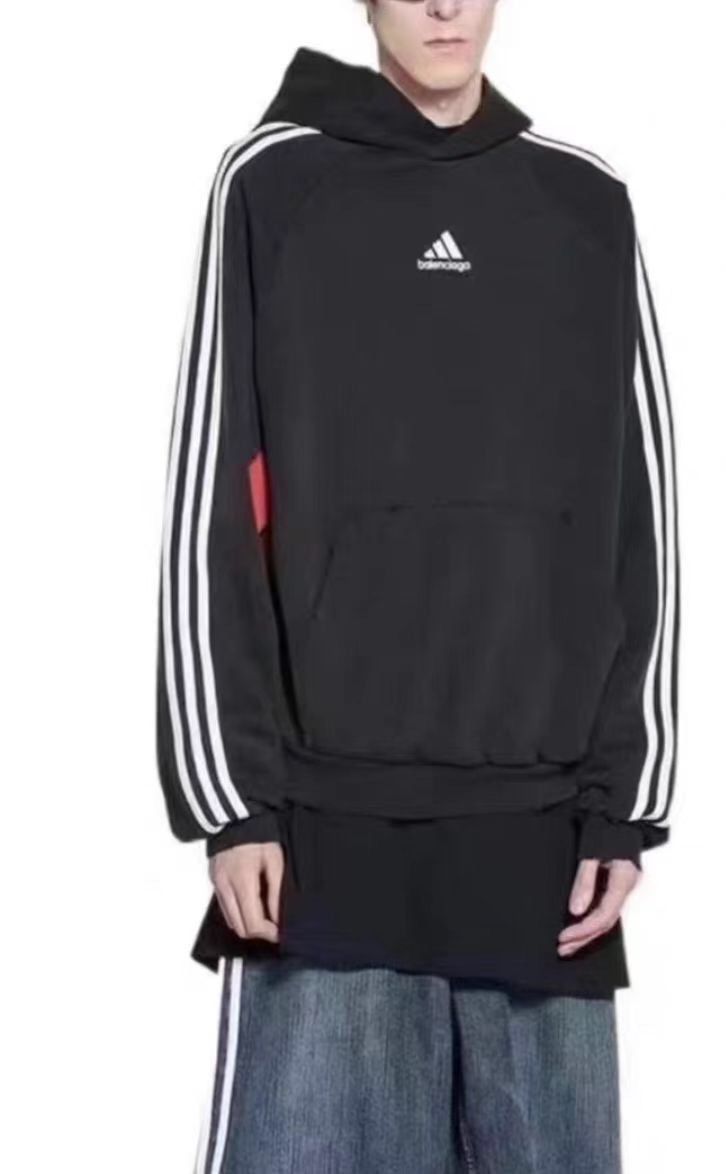 Balenciaga Balenciaga xAdidas 23ss red and black hooded 2412-Nextarrow Size US XS / EU 42 / 0 - 7 Thumbnail
