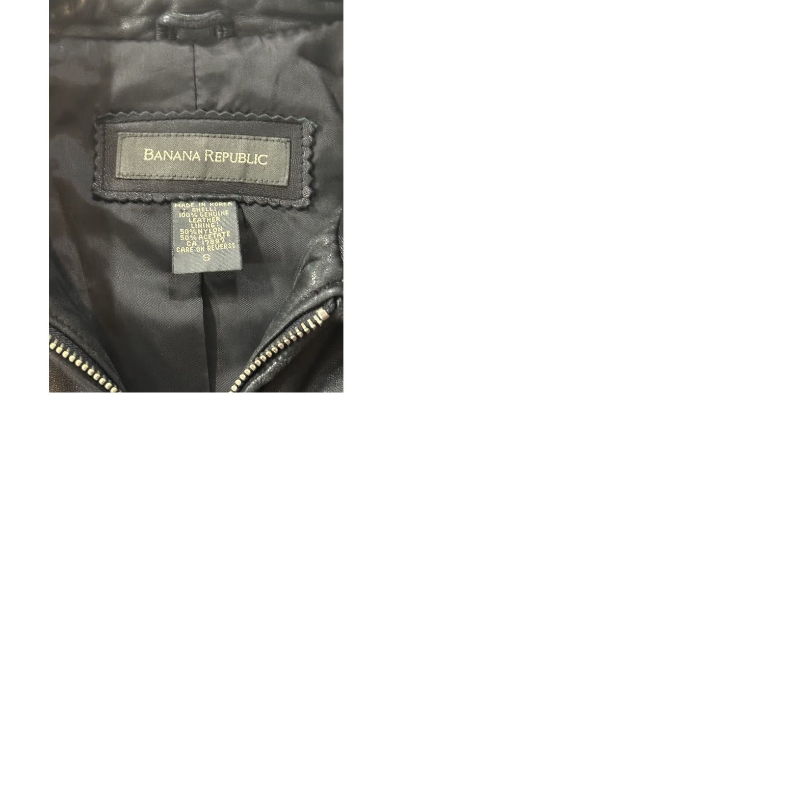 Banana Republic VINTAGE Banana Republic Leather Bomber Jacket Unisex Adults Small Black 90s Biker USA Western Hip Hop Rock | Jacket Size US S / EU 44-46 / 1 - 9 Thumbnail