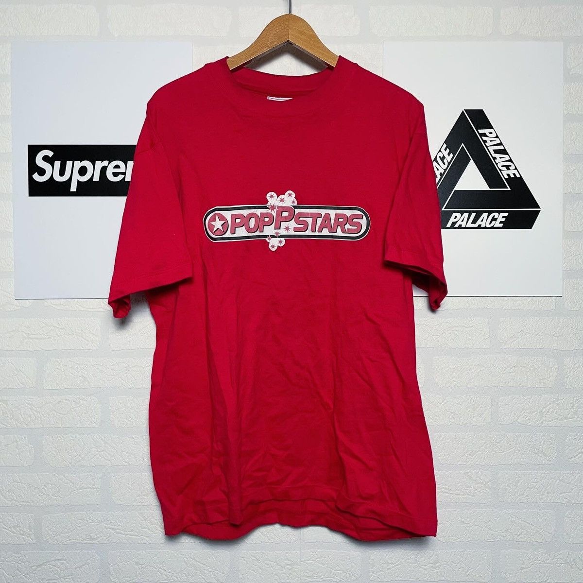 Hanes × Vintage Vintage t-shirt Pop P Stars Red hanes 90s Size US L / EU 52-54 / 3 - 1 Thumbnail