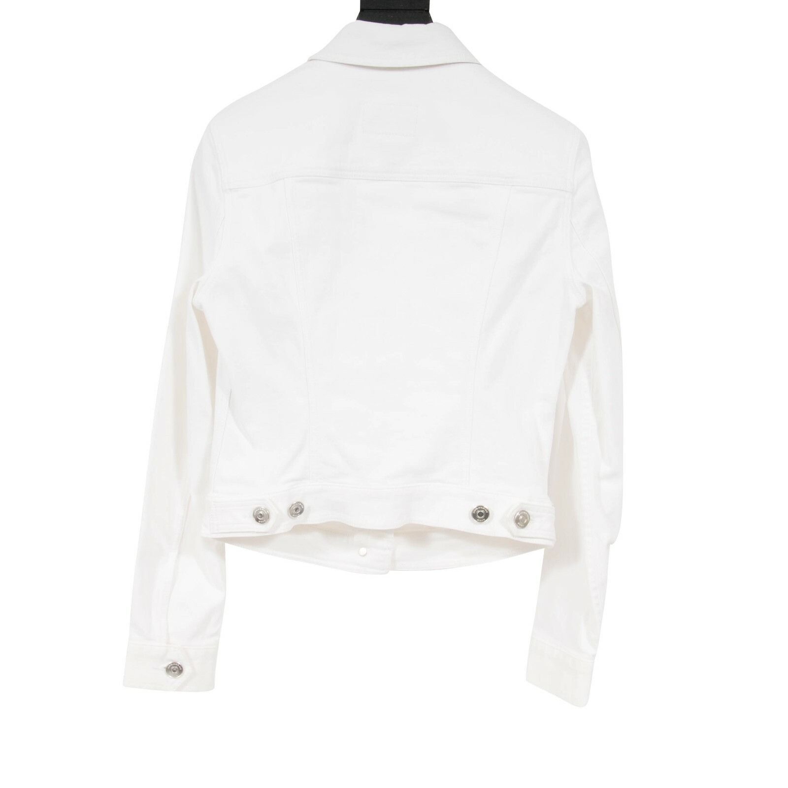 Burberry Burberry Brit Trucker Jean Jacket White Cotton Size S / US 4 / IT 40 - 2 Thumbnail