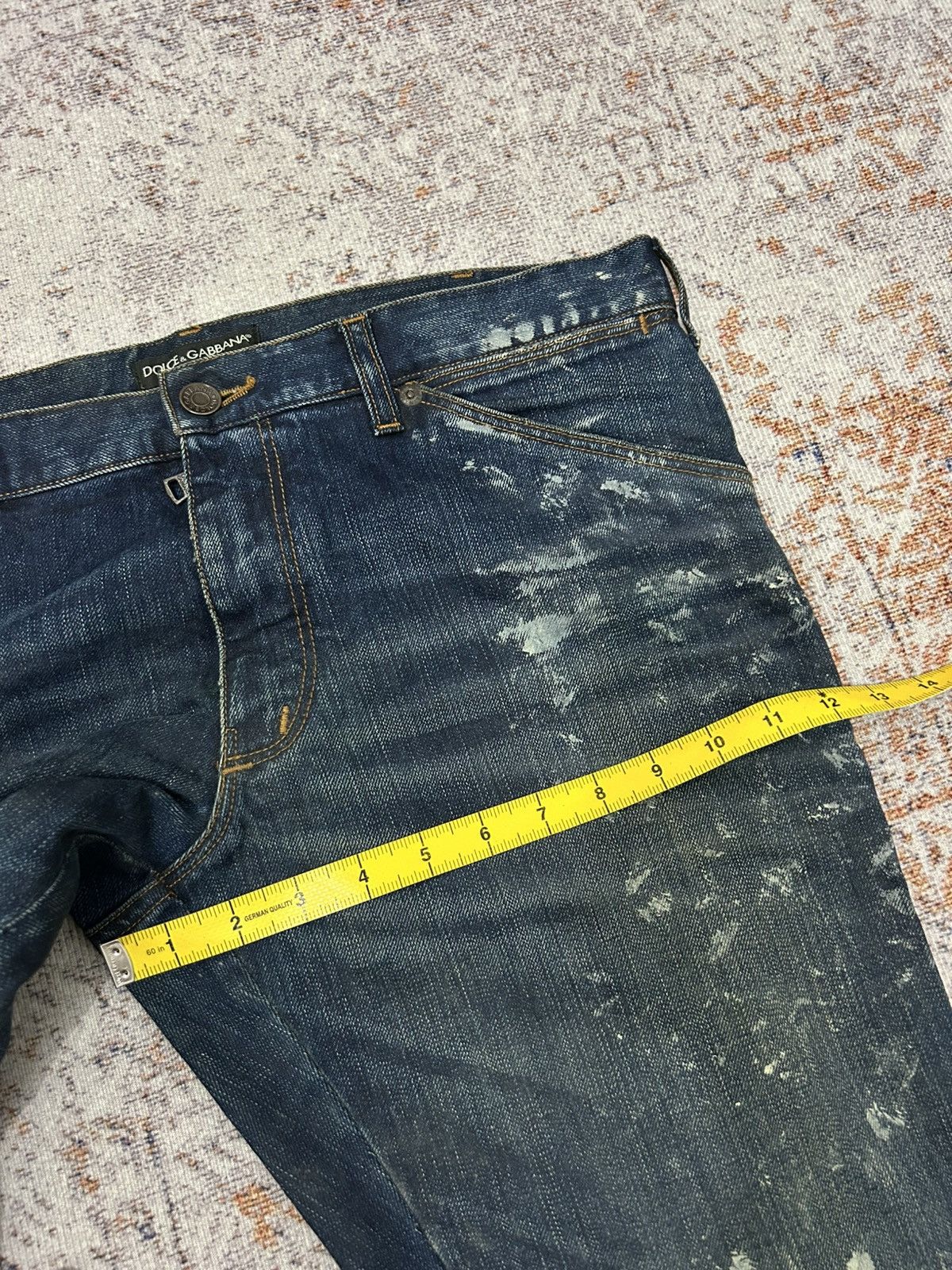 Dolce & Gabbana Dolce & Gabana Buckle Back Distressed Paint Denim Size US 34 / EU 50 - 20 Thumbnail