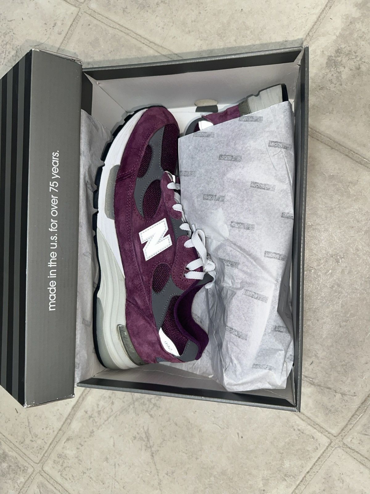 New Balance New Balance 992 Purple/Grey Size US 11 / EU 44 - 1 Thumbnail
