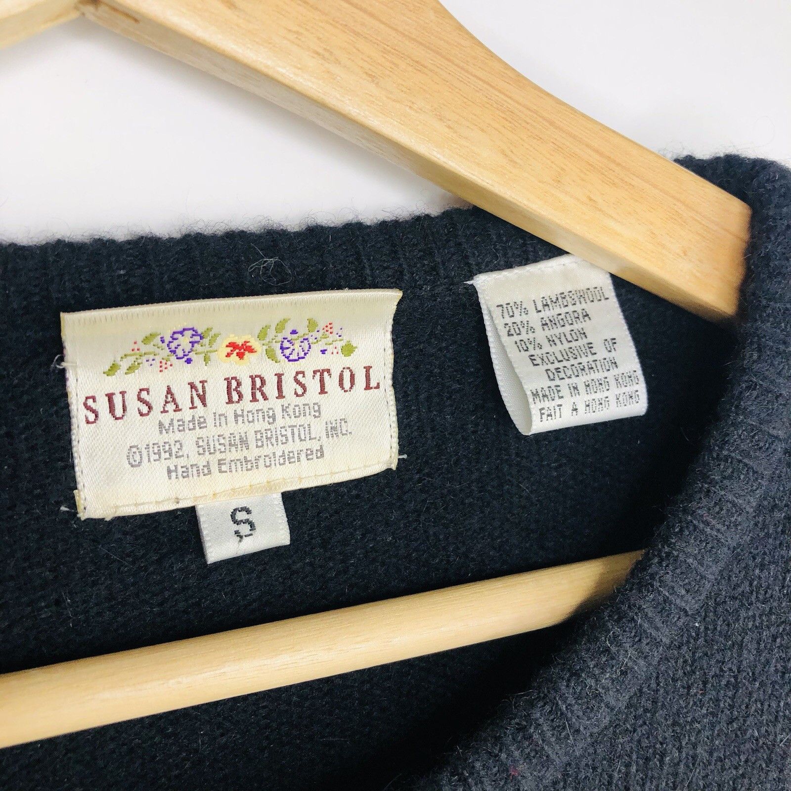 Other 90s SUSAN BRISTOL Black Christmas Sweater Size S Wool Size S / US 4 / IT 40 - 3 Thumbnail