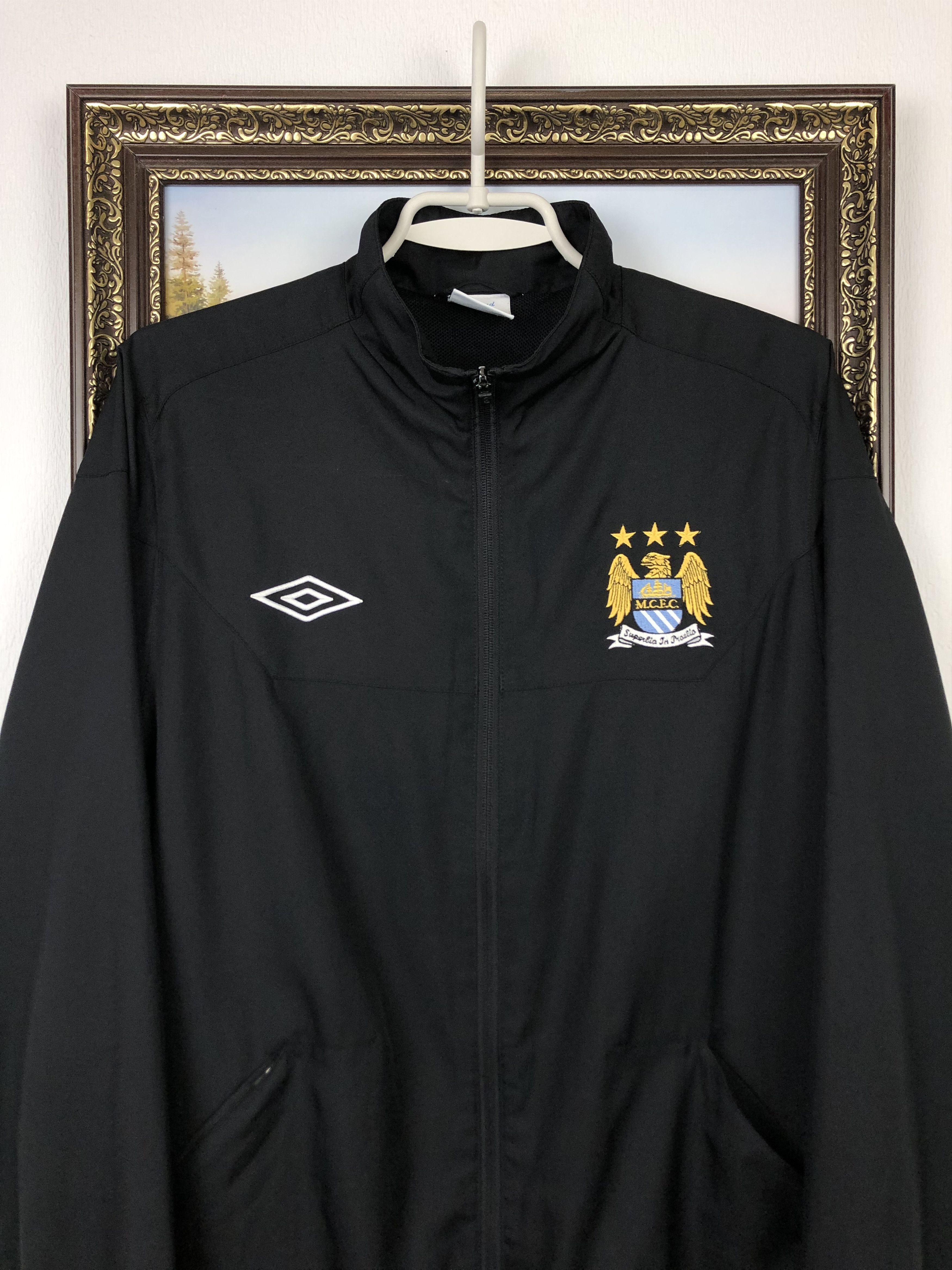 Umbro Vintage Umbro Manchester City Football Jacket Track Top Size US S / EU 44-46 / 1 - 2 Thumbnail