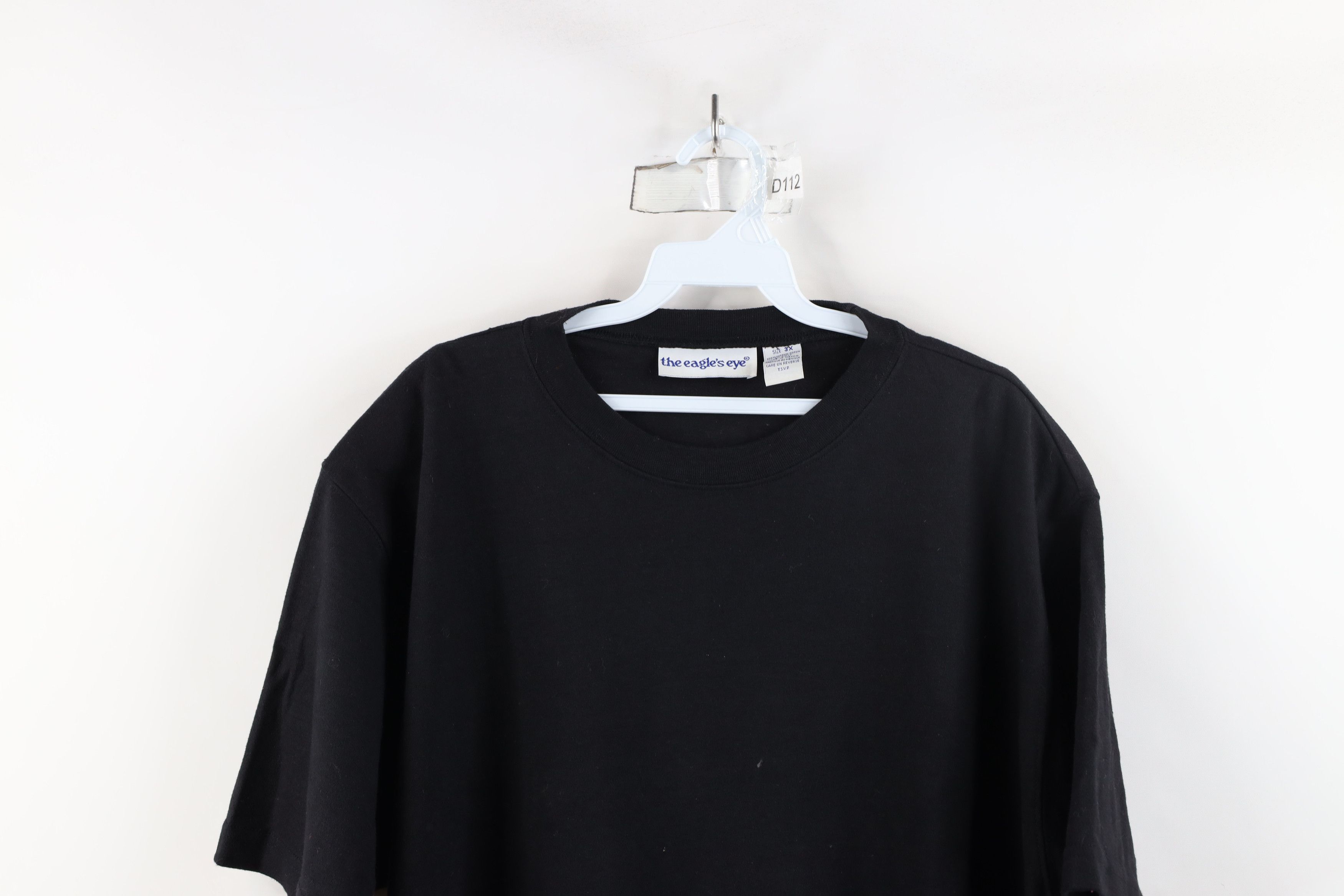 Vintage Vintage 90s Streetwear Cotton Short Sleeve T-Shirt Black Size 3XL / US 20-22 - 2 Thumbnail