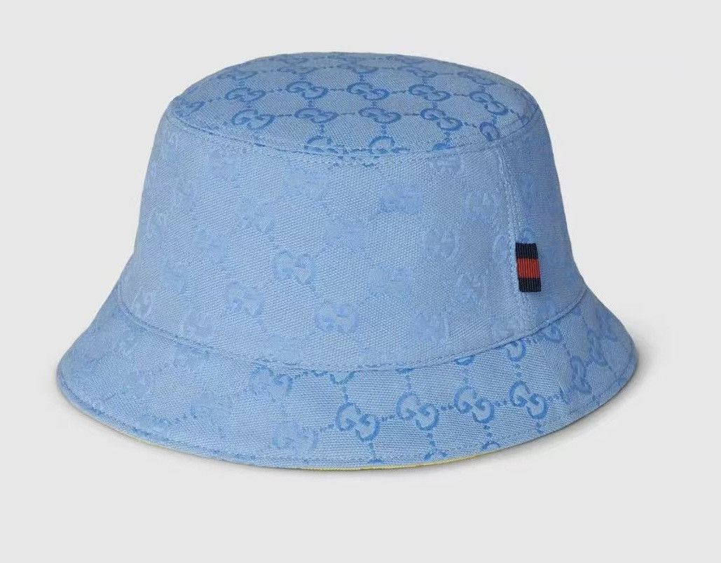 Gucci GG Logo Reversible Canvas Bucket Hat size L
