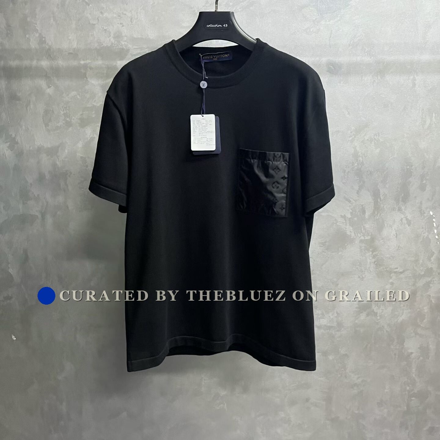 LOUIS VUITTON Vネック Tシャツ ブラック Louis Vuitton × Virgil Abloh LOUIS VUITTON Monogram Sporty V-Neck