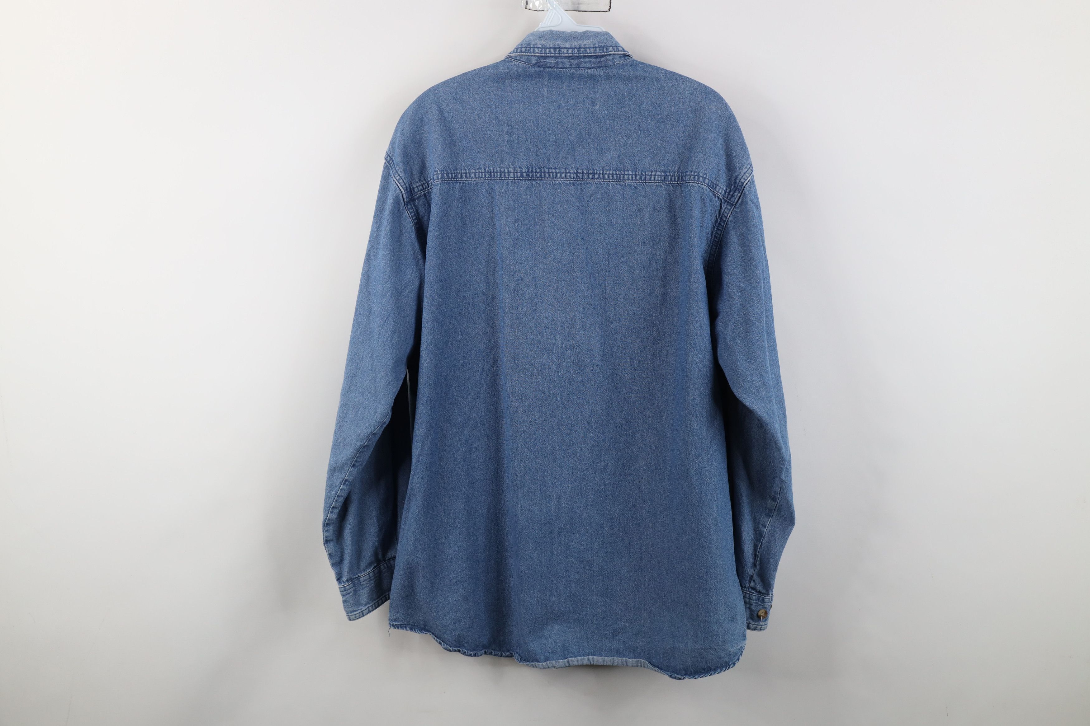 Vintage Vintage 90s Streetwear Great Land Denim Button Down Shirt Size US M / EU 48-50 / 2 - 12 Thumbnail