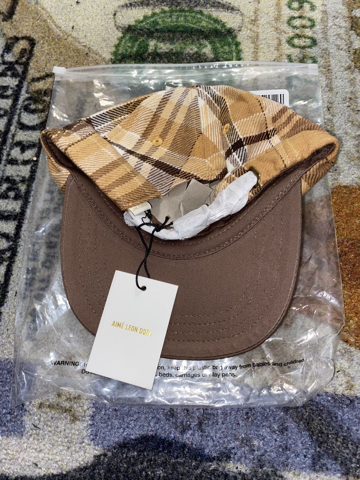 Aime Leon Dore Aime Leon Dore Contrast Plaid Brown Hat Size ONE SIZE - 2 Thumbnail