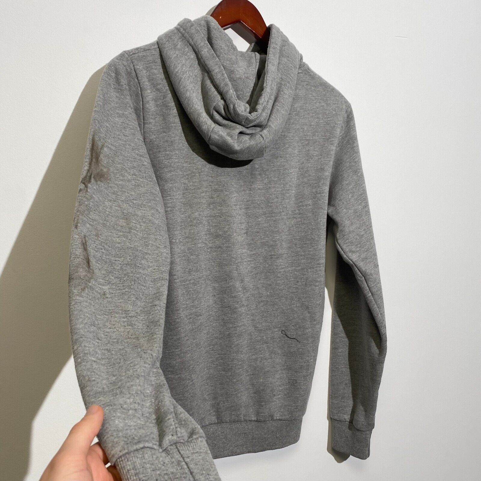 Vintage Vintage Unisex Gray Cotton Hoodie Size XS Washed 90s Regula Size US XS / EU 42 / 0 - 10 Thumbnail