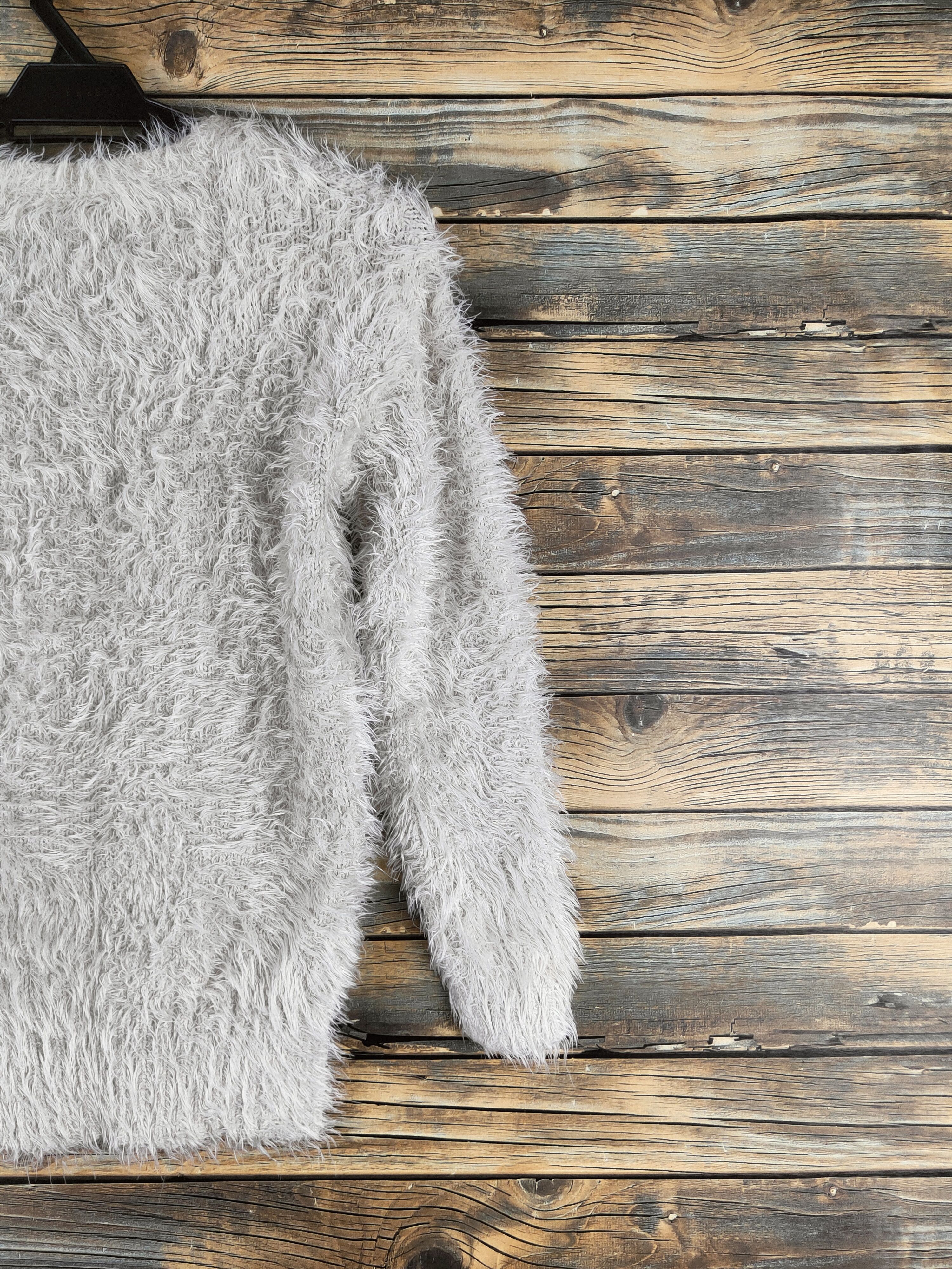 Japanese Brand DL Bayflow Ivory Fur Mohair Knitwear #46-464 Size S / US 4 / IT 40 - 9 Thumbnail