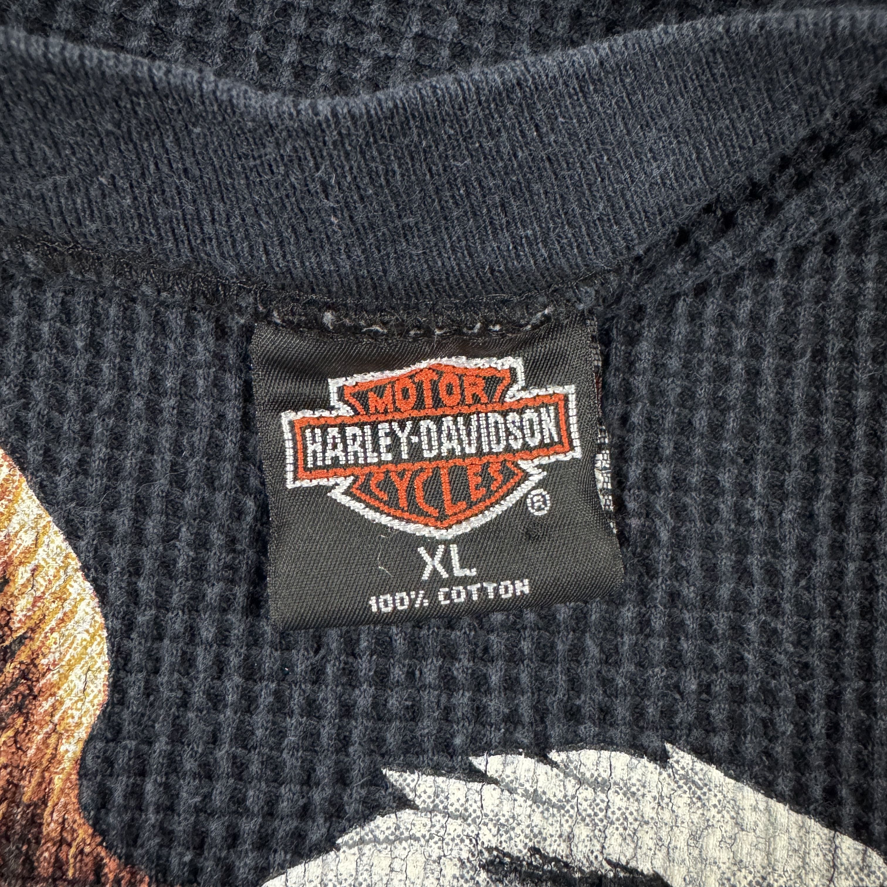 Harley Davidson × Vintage 90s Harley Davidson Eagle Thermal Longsleeve Size US XL / EU 56 / 4 - 5 Thumbnail