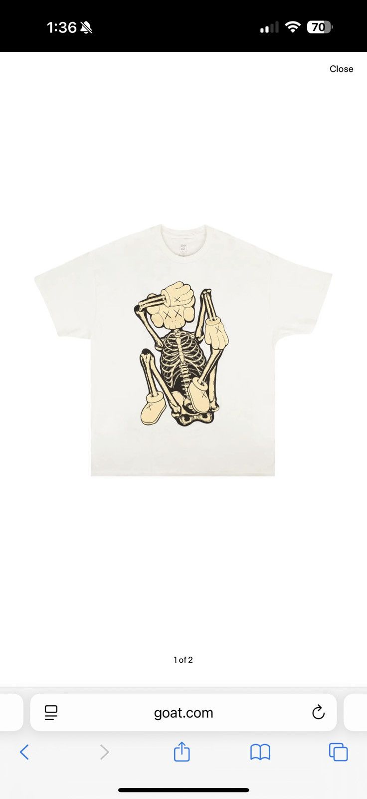 Kaws KAWS Skeleton New Fiction Bone T-Shirt- Brand New Size L Size US L / EU 52-54 / 3 - 3 Thumbnail