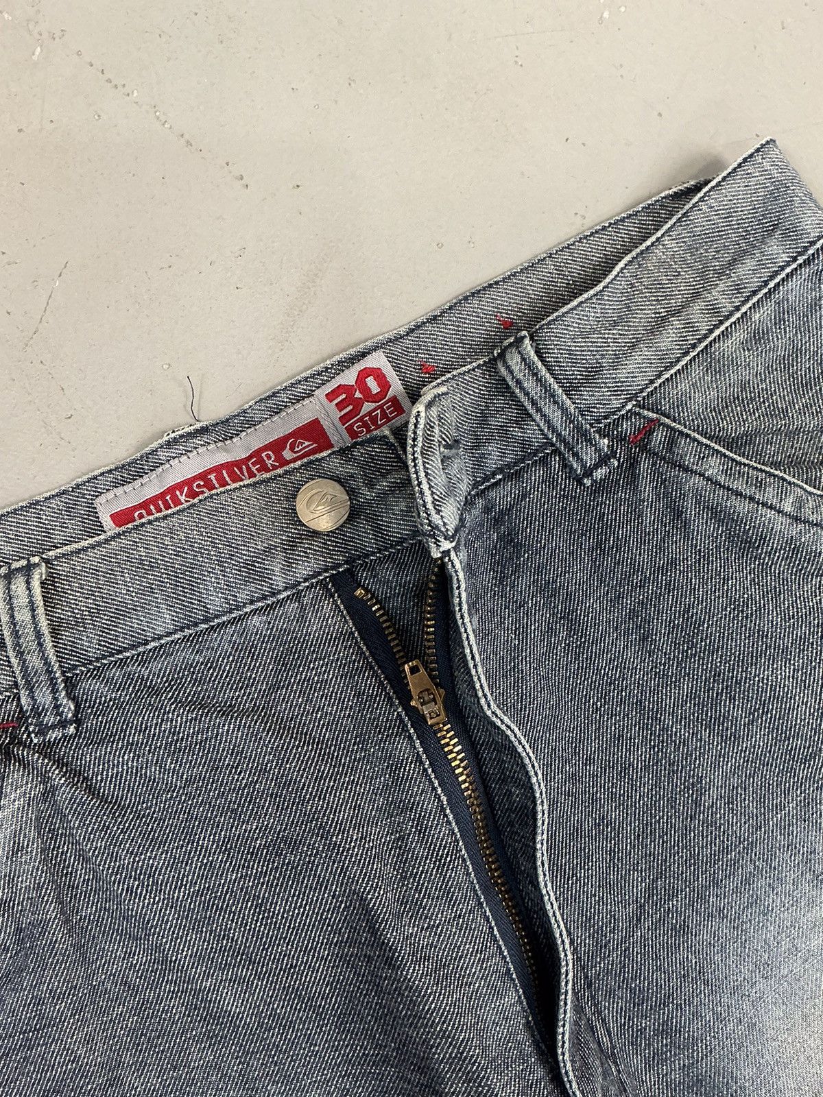 Quiksilver × Vintage Vintage quiksilver SpellOut embroidered denim Size US 32 / EU 48 - 6 Thumbnail