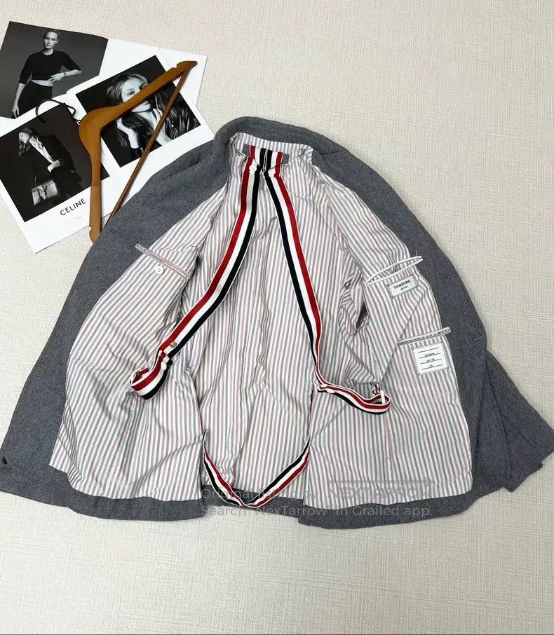 Thom Browne Thom Browne Striped Quilted Suit Jacket Size US S / EU 44-46 / 1 - 5 Thumbnail