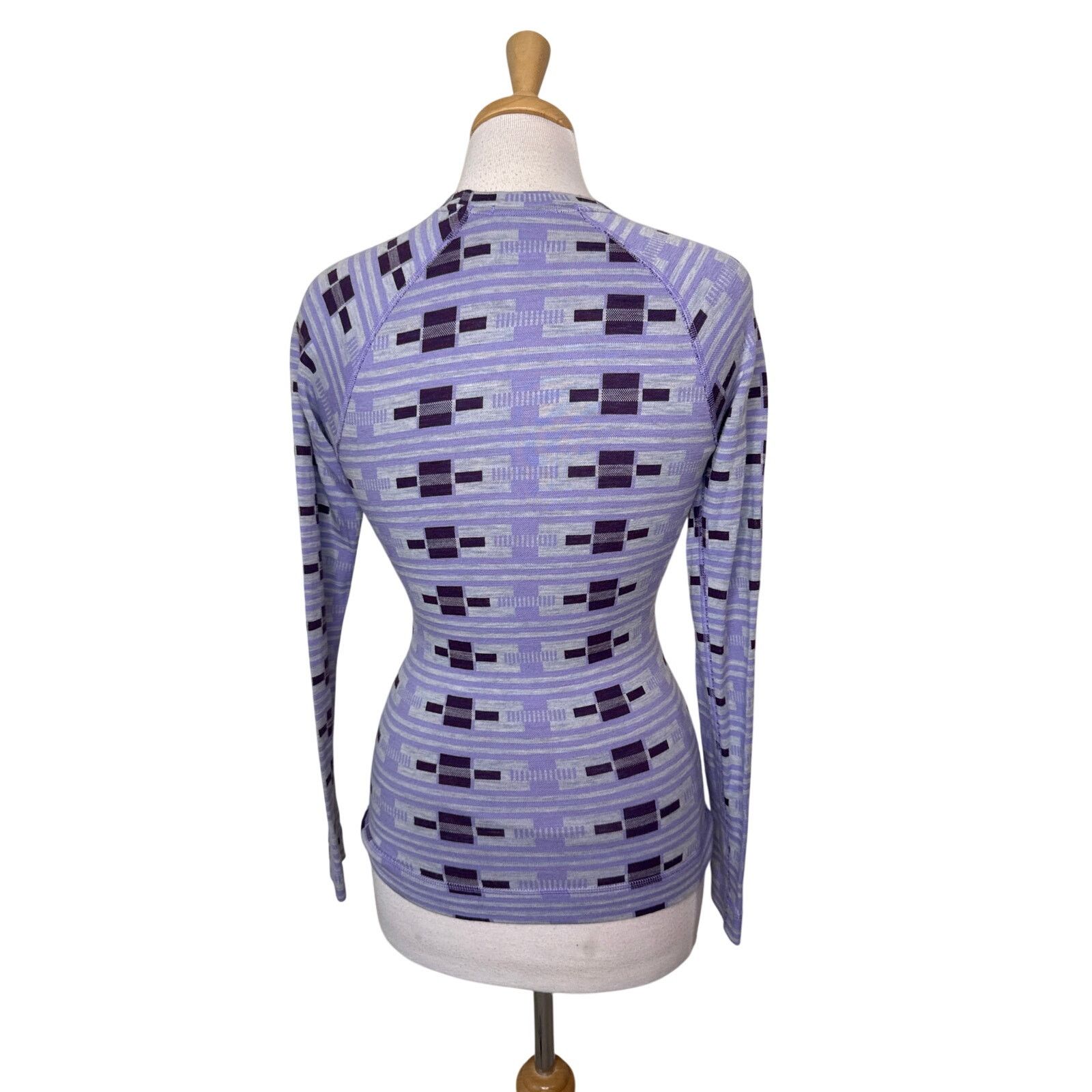 Smartwool SMARTWOOL Classic Thermal Merino Crew Base Layer Top Purple Size XS / US 0-2 / IT 36-38 - 3 Thumbnail
