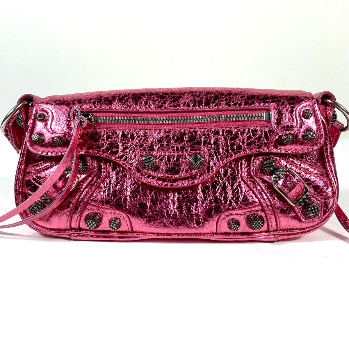 Balenciaga Balenciaga XSmall Le Cagole Metallic Leather Shoulder Bag Size ONE SIZE - 4 Thumbnail