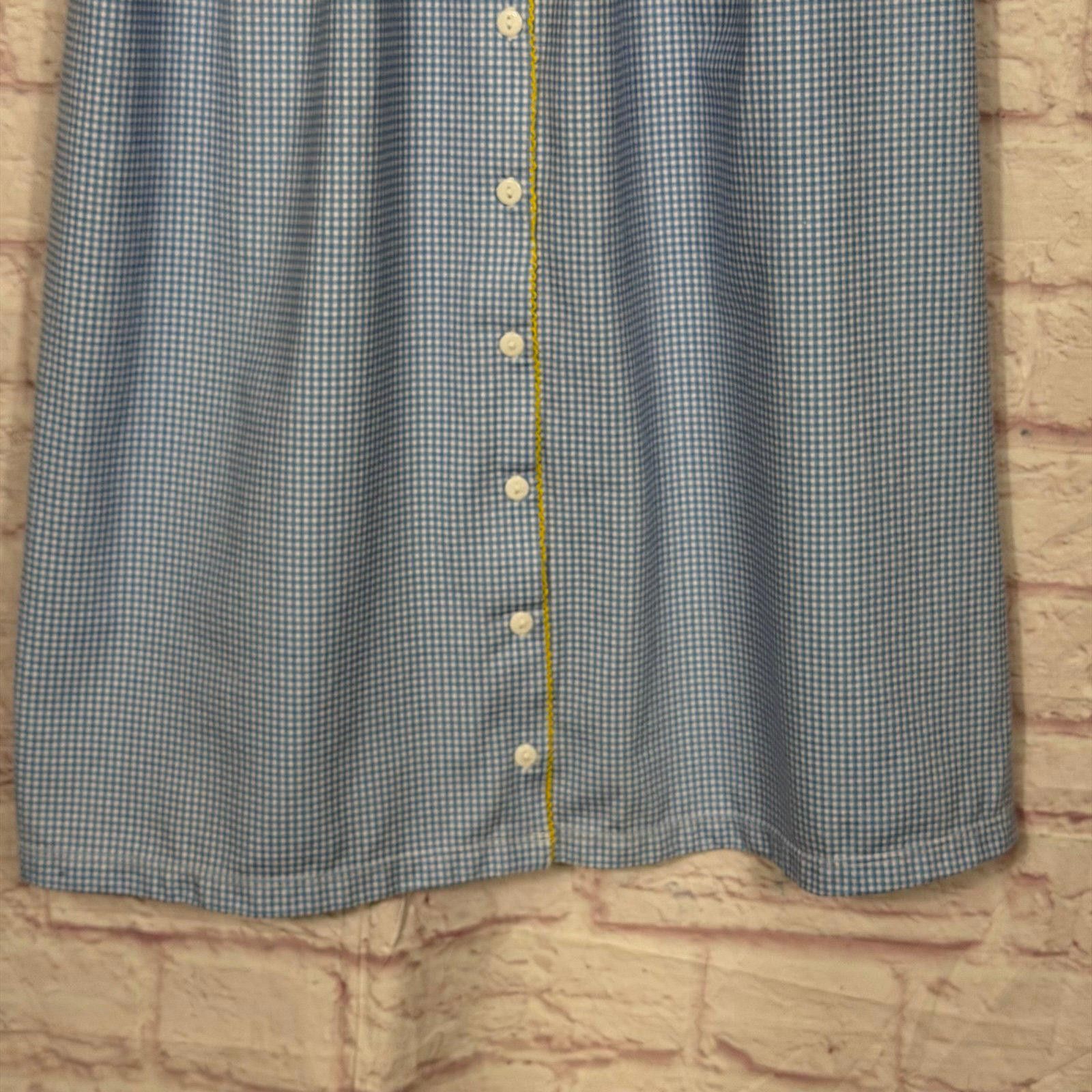 Other The Bubble Bee Girls Size 14 Blue Gingham Nightgown Size ONE SIZE - 4 Thumbnail