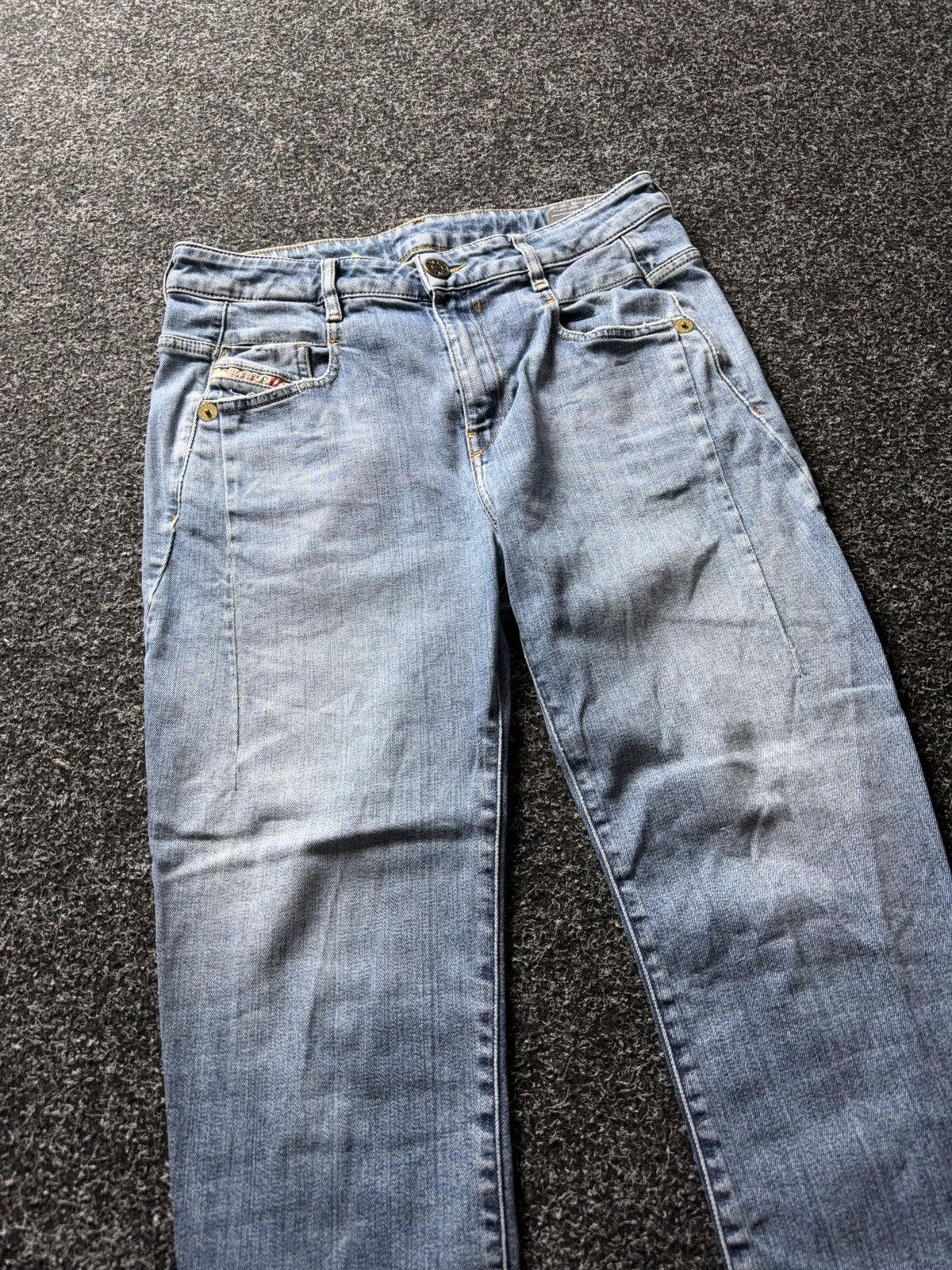 Diesel Luxury 00s Y2K Diesel D-Fayza Boyfriend Low Waist Jeans Size 27" / US 4 / IT 40 - 3 Thumbnail