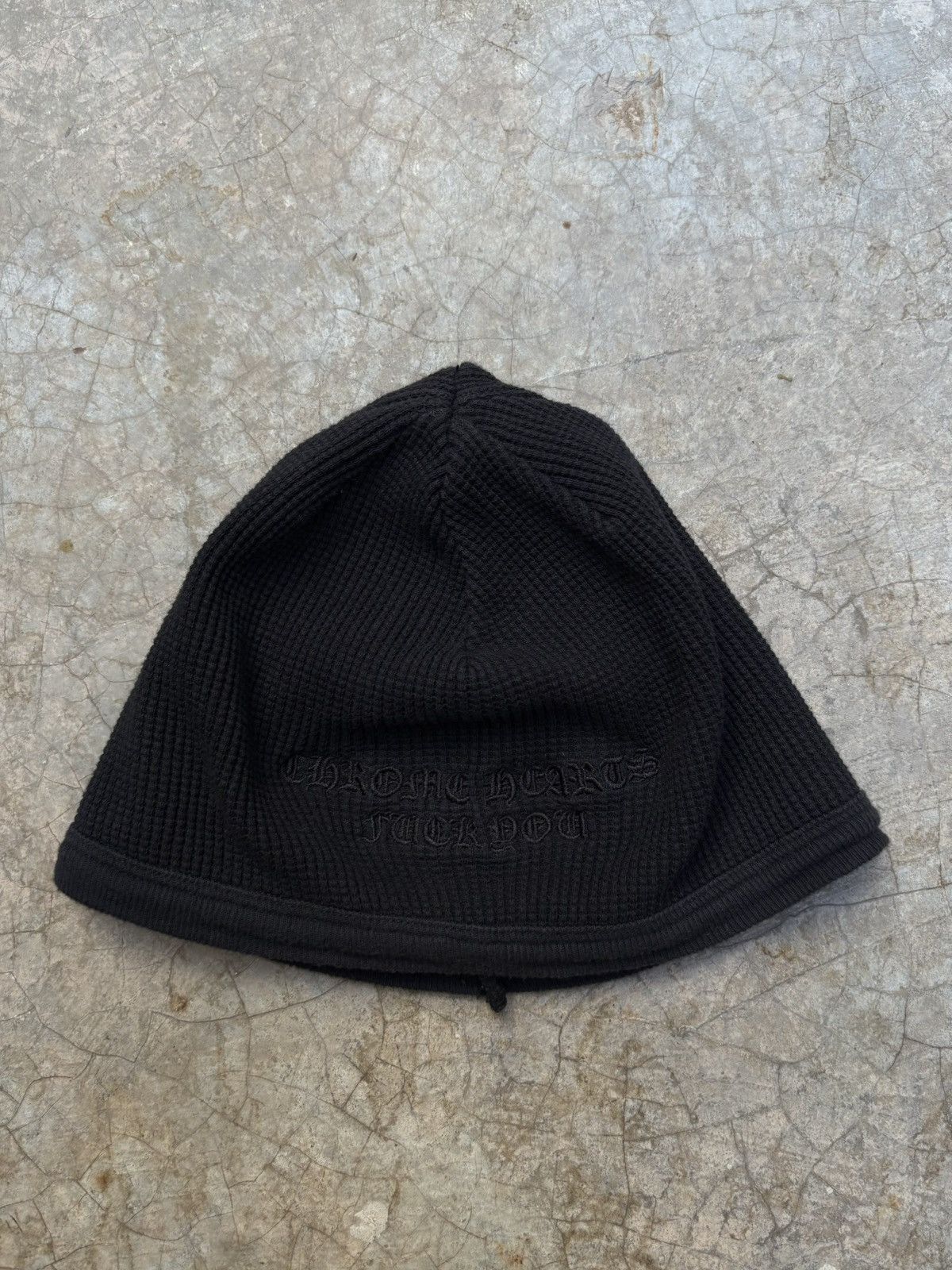 Chrome Hearts Chrome Hearts “Fuck You” Embroidered Thermal Beanie